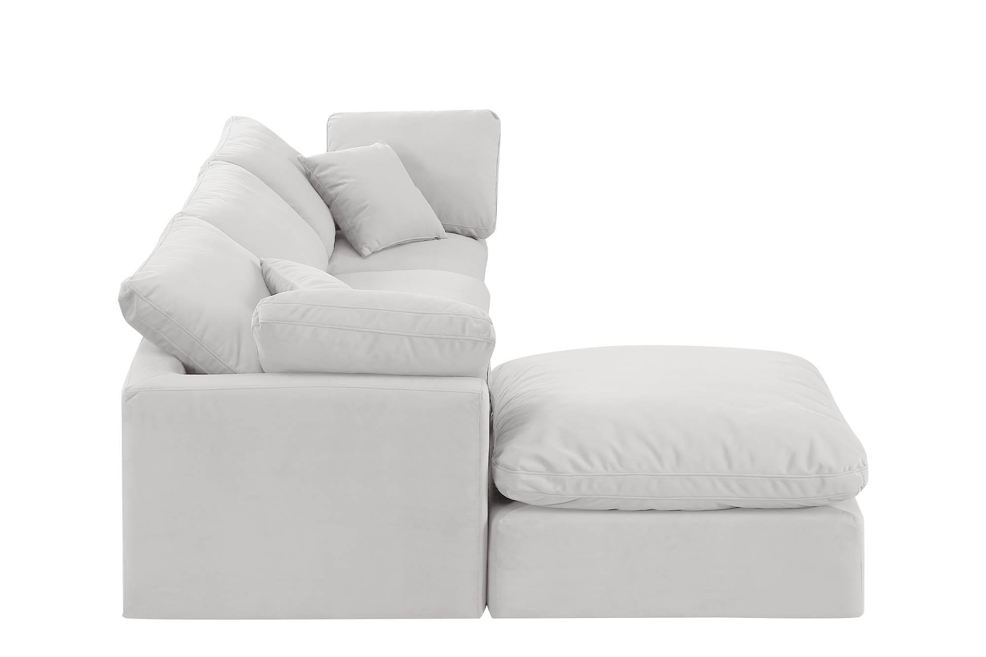 

        
Meridian Furniture INDULGE 147Cream-Sec4A Modular Sectional Sofa Cream Velvet 094308315904
