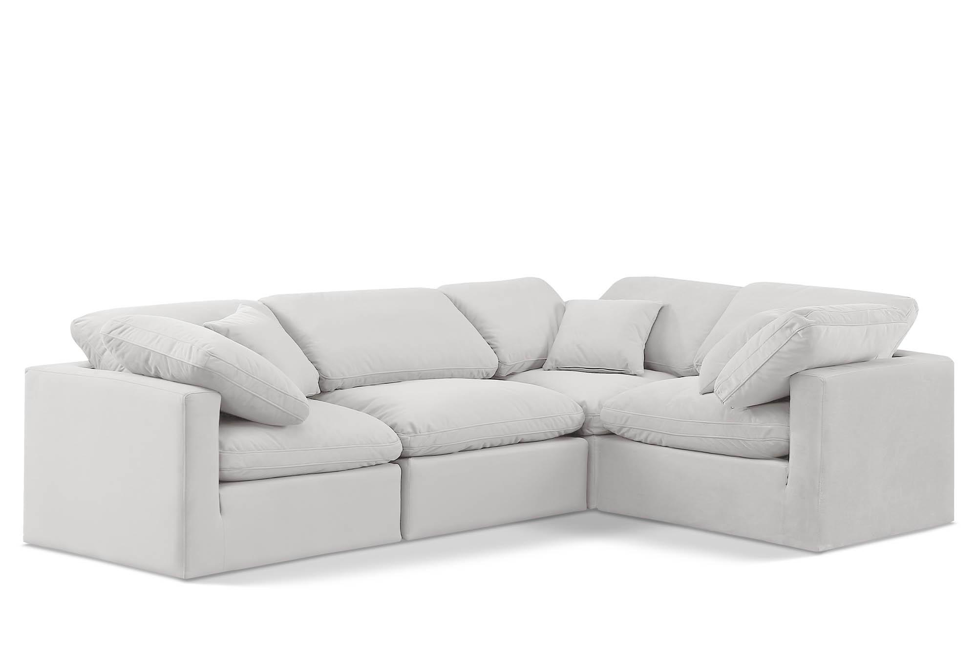 Contemporary, Modern Modular Sectional Sofa INDULGE 147Cream-Sec4C 147Cream-Sec4C in Cream Velvet