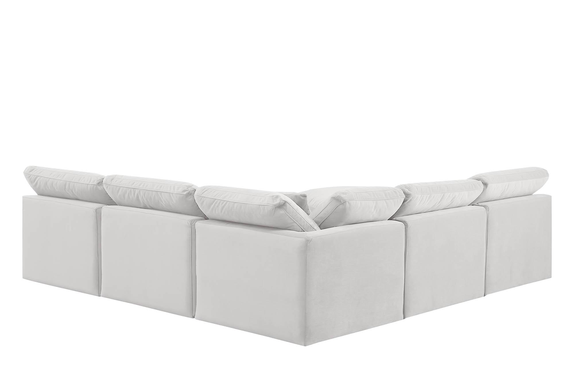 

        
Meridian Furniture INDULGE 147Cream-Sec5B Modular Sectional Sofa Cream Velvet 094308315935
