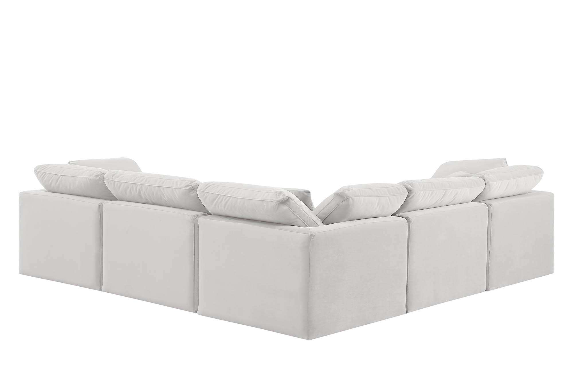 

        
Meridian Furniture INDULGE 147Cream-Sec5C Modular Sectional Sofa Cream Velvet 094308315942

