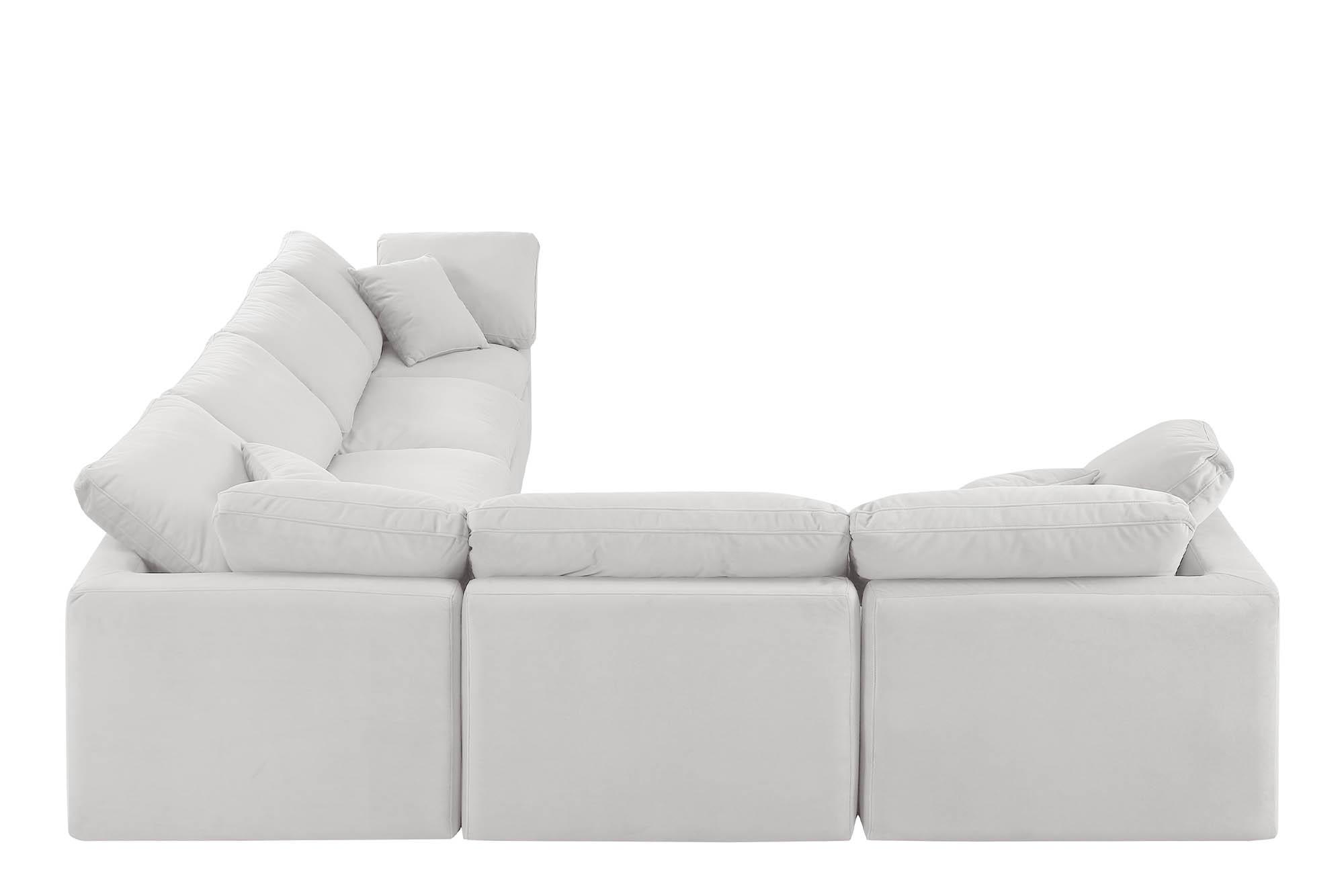 

        
Meridian Furniture INDULGE 147Cream-Sec6A Modular Sectional Sofa Cream Velvet 094308315966
