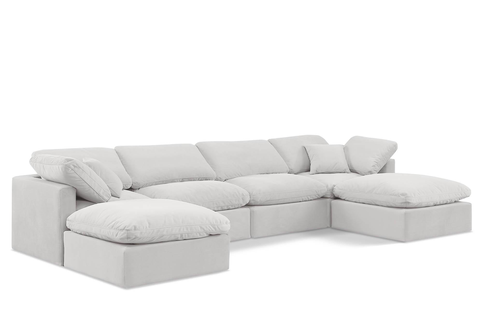 Contemporary, Modern Modular Sectional Sofa INDULGE 147Cream-Sec6B 147Cream-Sec6B in Cream Velvet