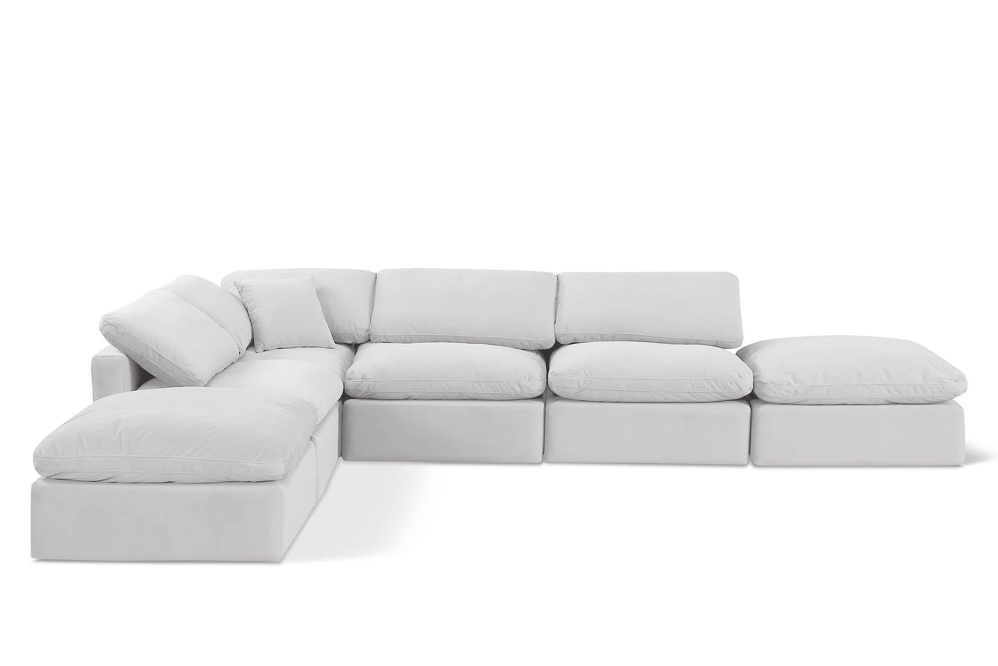 Contemporary, Modern Modular Sectional Sofa INDULGE 147Cream-Sec6E 147Cream-Sec6E in Cream Velvet