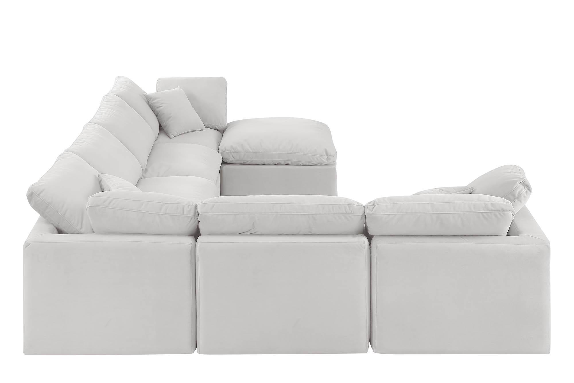 

        
Meridian Furniture INDULGE 147Cream-Sec7A Modular Sectional Sofa Cream Velvet 094308316000

