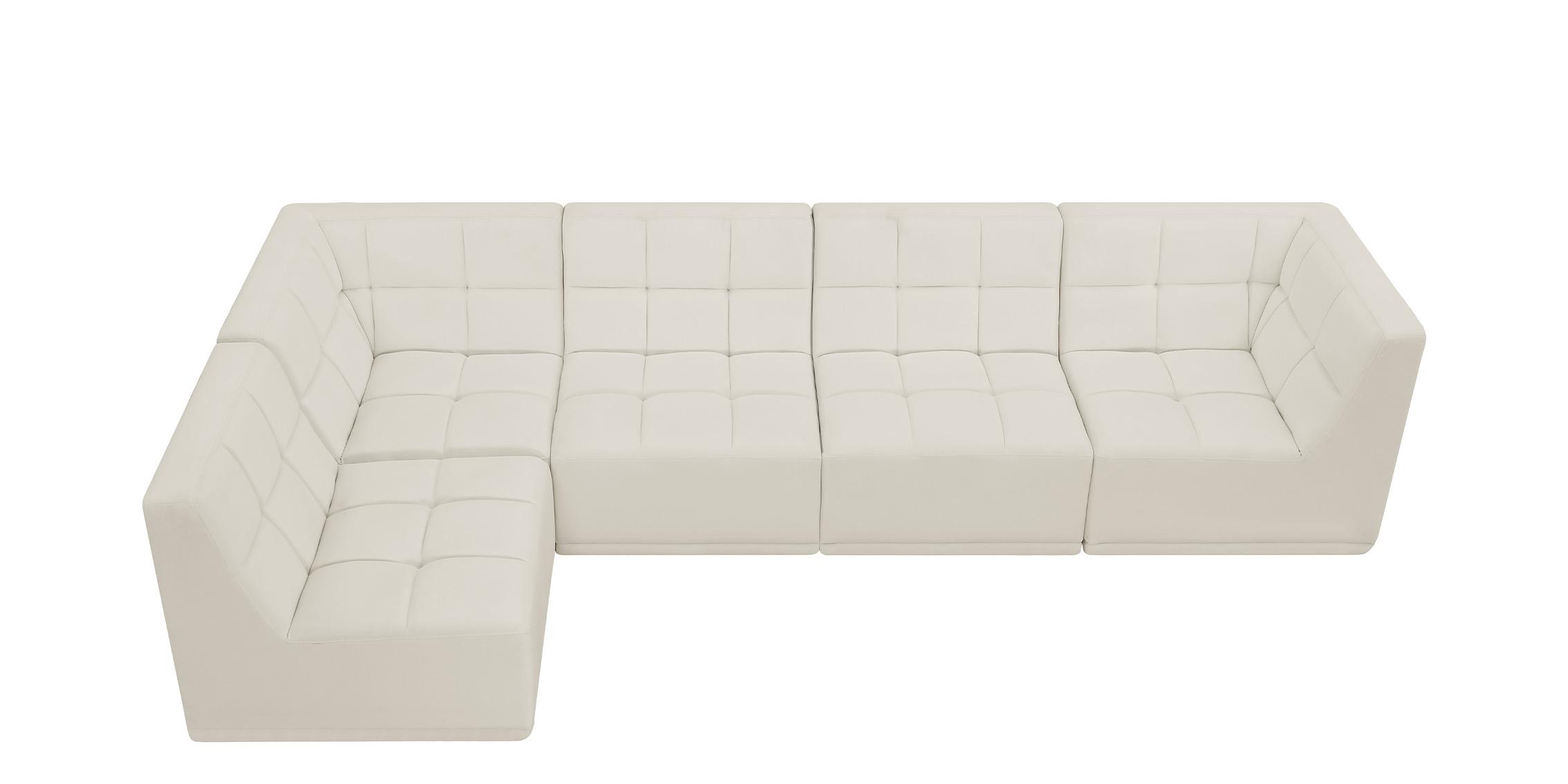 

        
Meridian Furniture RELAX 650Cream-Sec5A Modular Sectional Cream Velvet 704831409390
