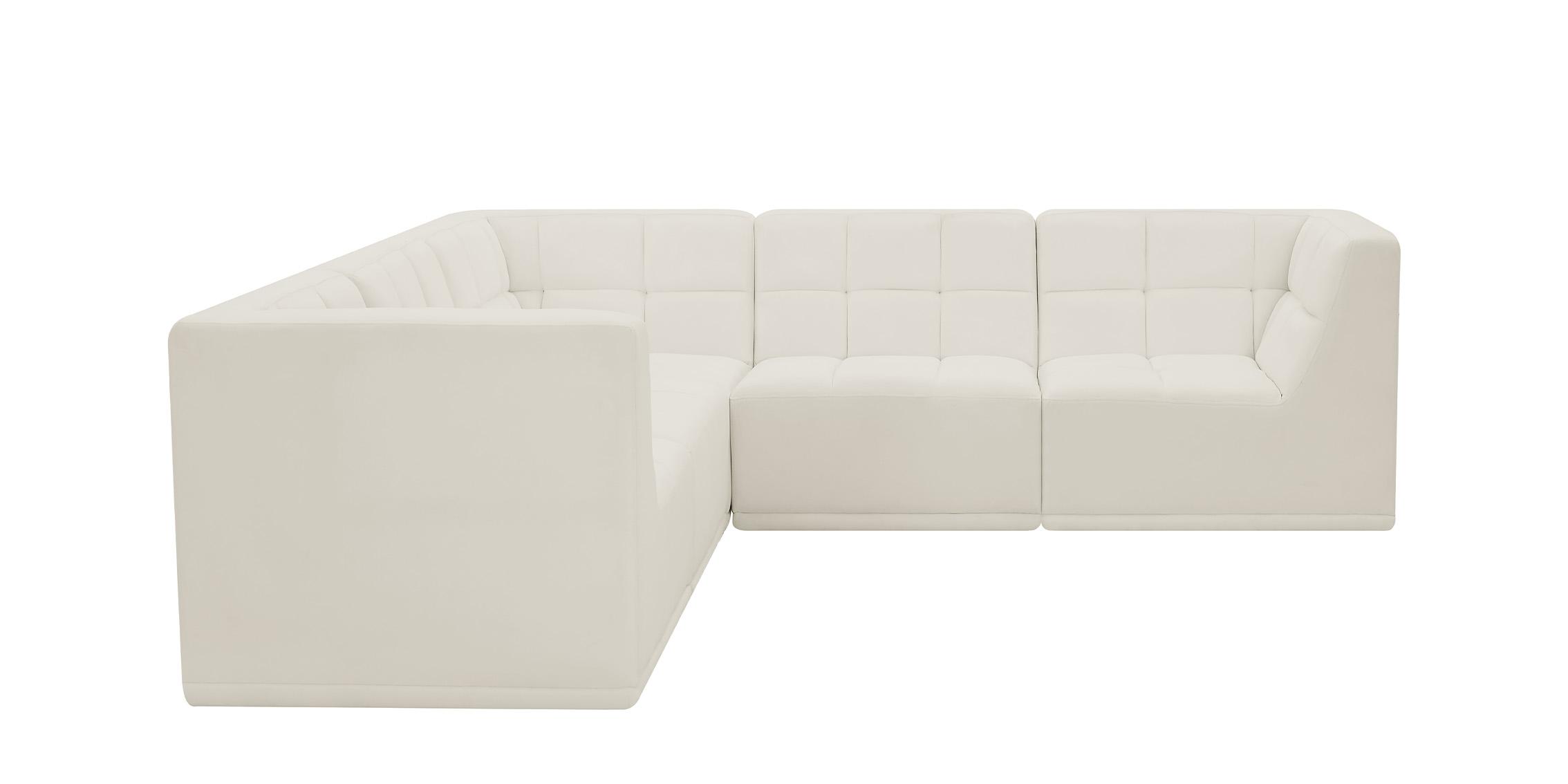 

        
Meridian Furniture RELAX 650Cream-Sec5B Modular Sectional Cream Velvet 704831409468
