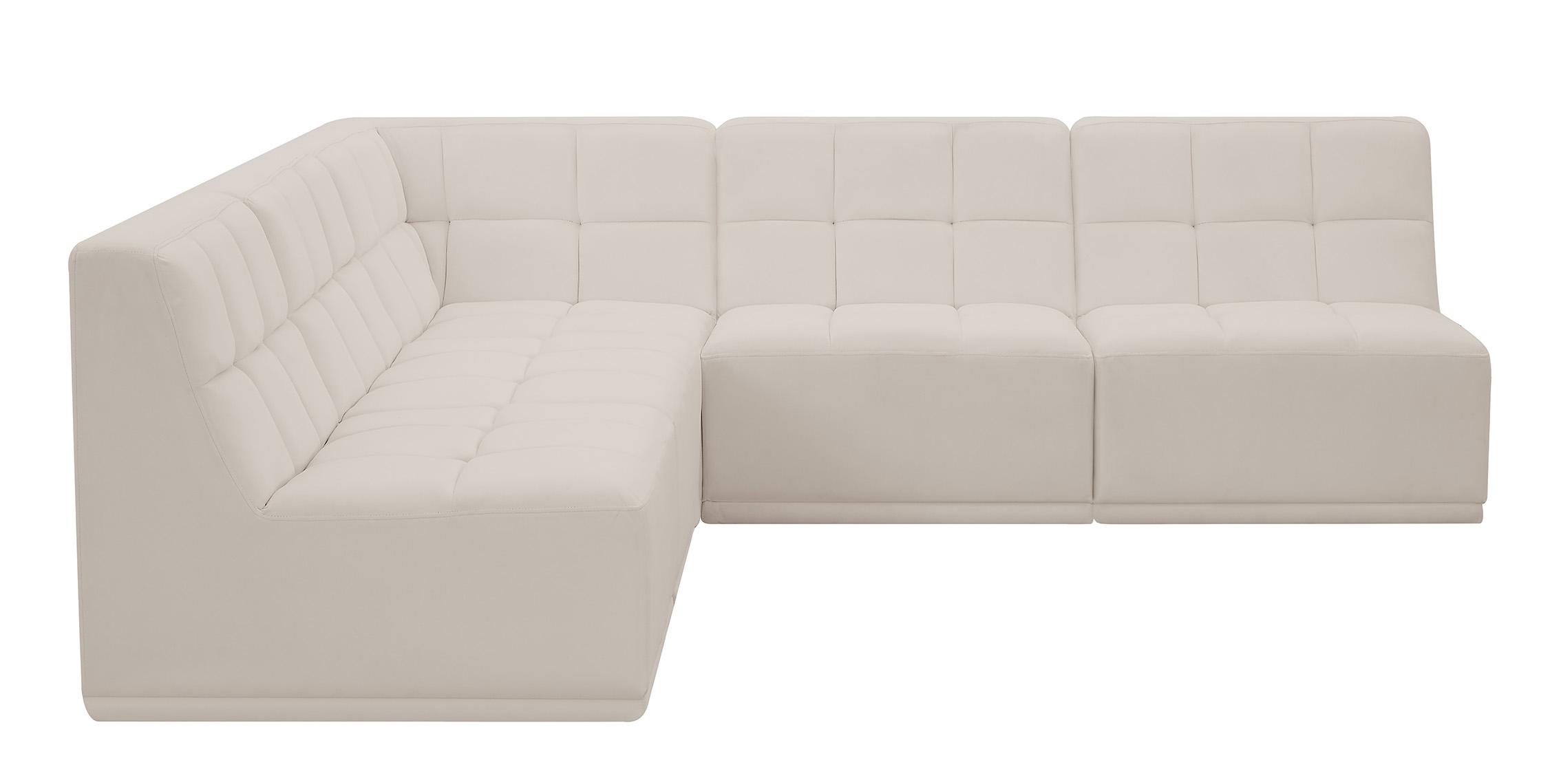 

        
Meridian Furniture RELAX 650Cream-Sec5C Modular Sectional Cream Velvet 704831409475
