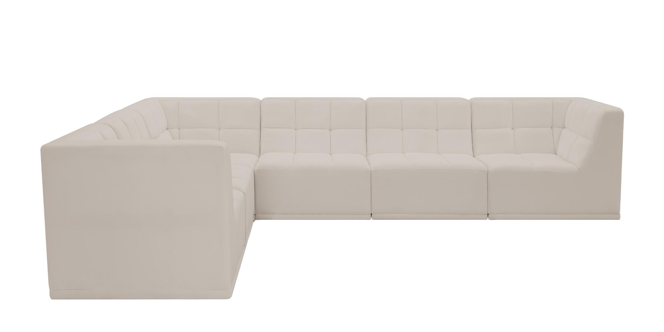

        
Meridian Furniture RELAX 650Cream-Sec6A Modular Sectional Cream Velvet 704831409482
