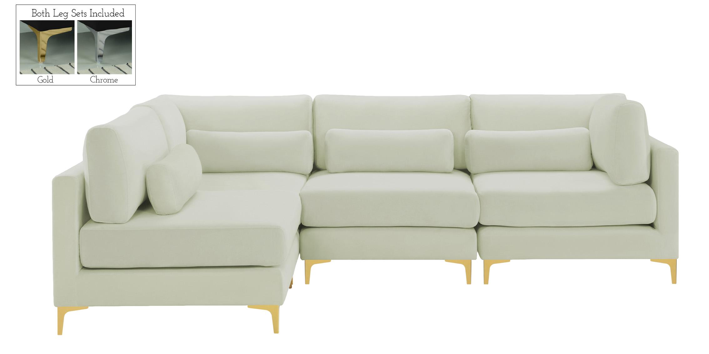 

    
605Cream-Sec4B Meridian Furniture Modular Sectional Sofa
