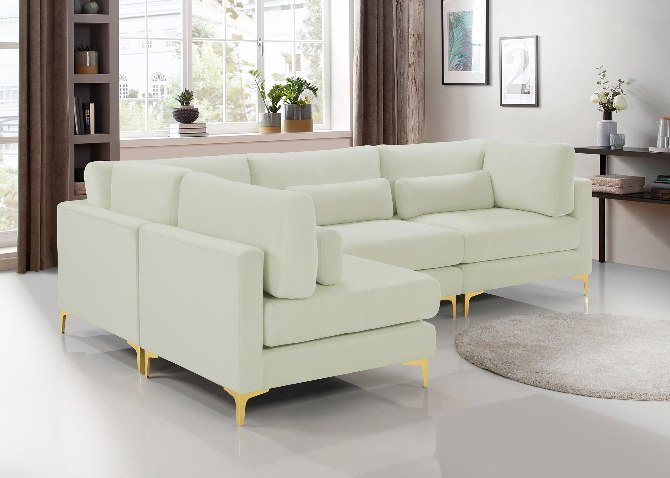 

        
Meridian Furniture JULIA 605Cream-Sec4B Modular Sectional Sofa Cream Velvet 094308263762
