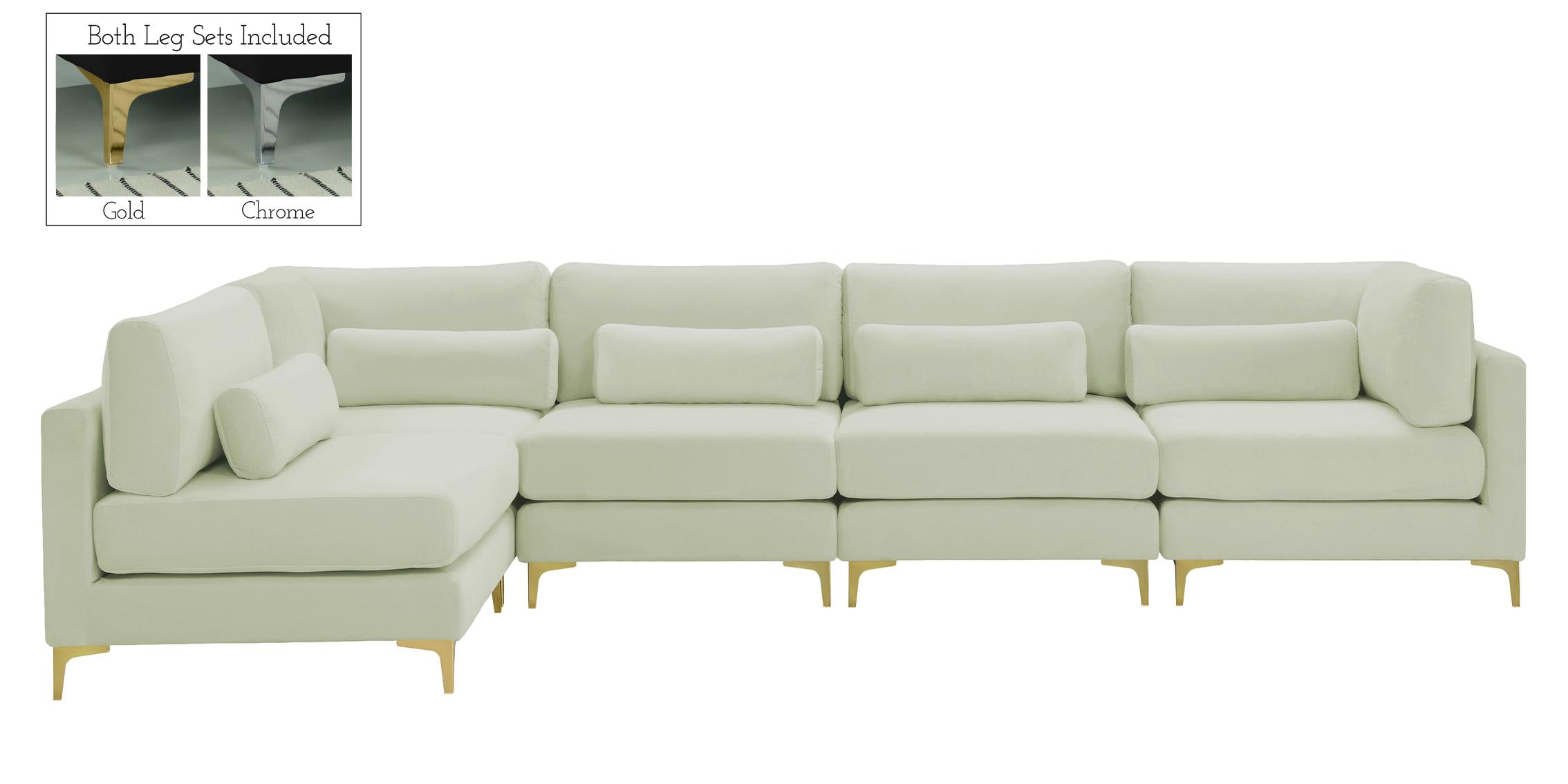 

    
605Cream-Sec5D Meridian Furniture Modular Sectional Sofa
