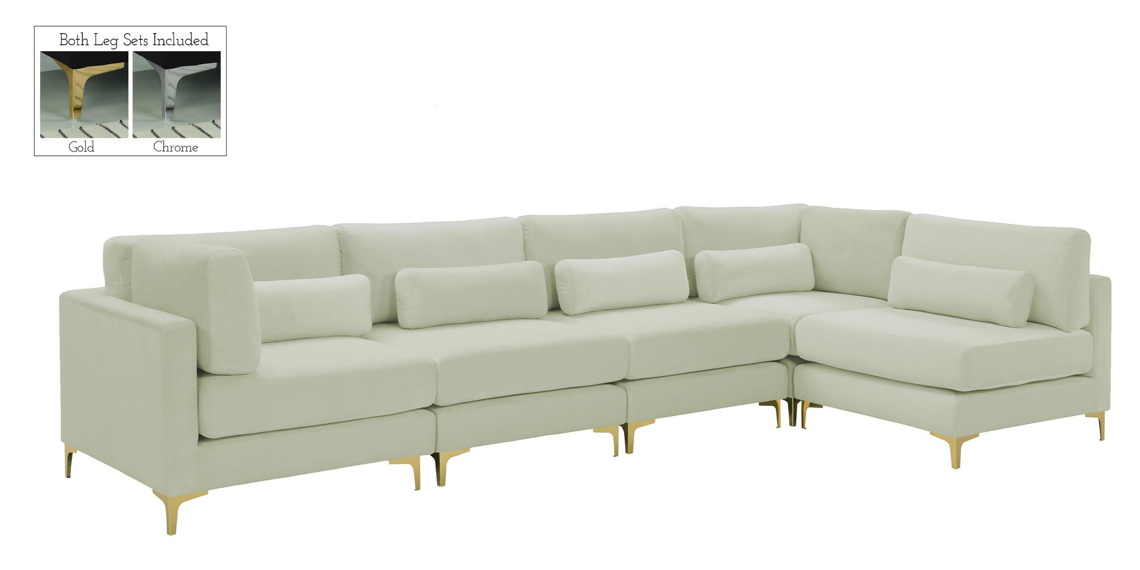 

    
Cream Velvet Modular Sectional Sofa JULIA 605Cream-Sec5D Meridian Contemporary
