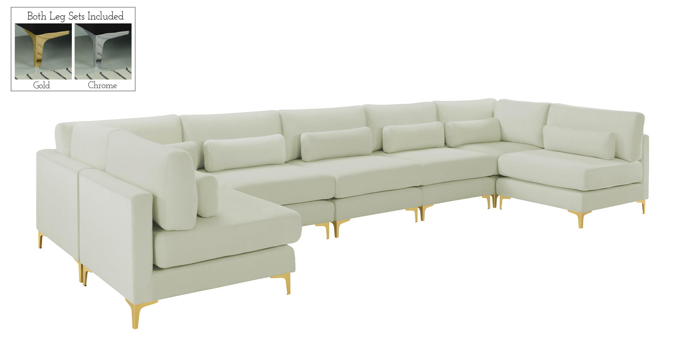 

    
Cream Velvet Modular Sectional Sofa JULIA 605Cream-Sec7B Meridian Contemporary
