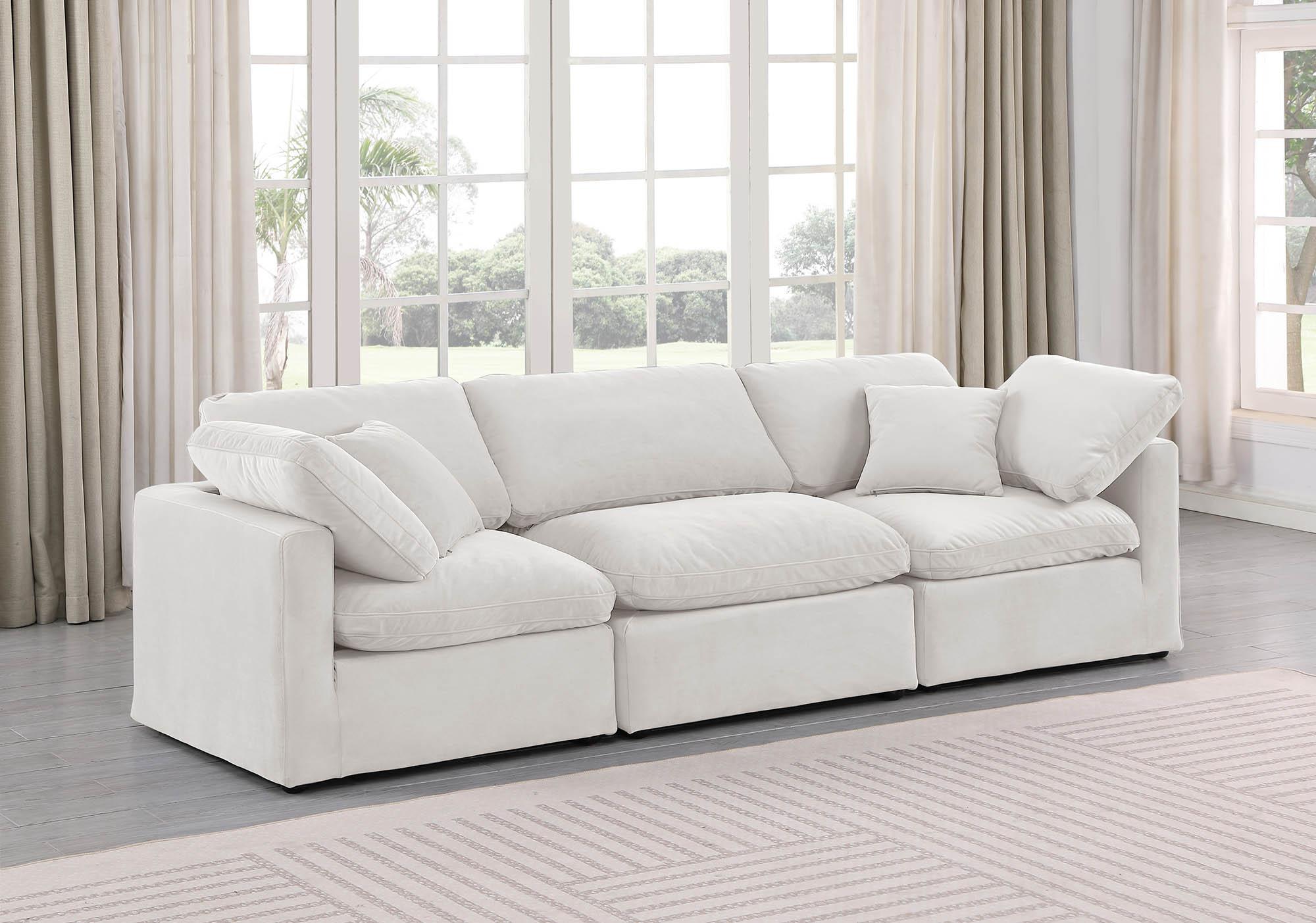 

    
Cream Velvet Modular Sofa INDULGE 147Cream-S105 Meridian Contemporary Modern
