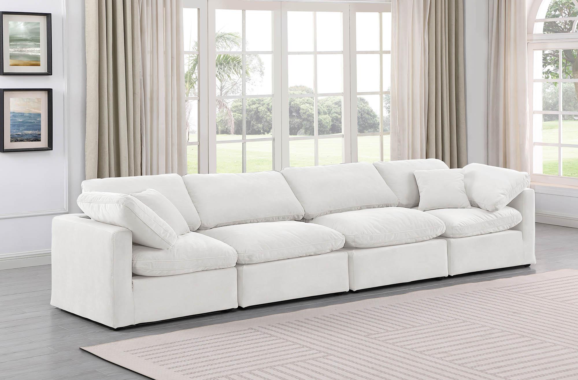 

    
Cream Velvet Modular Sofa INDULGE 147Cream-S140 Meridian Contemporary Modern
