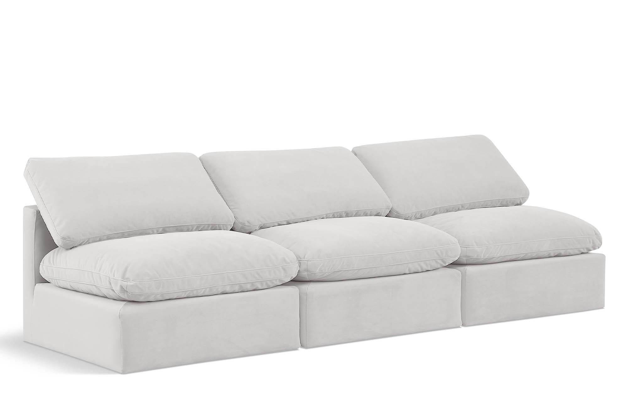 

    
Cream Velvet Modular Sofa INDULGE 147Cream-S3 Meridian Contemporary Modern
