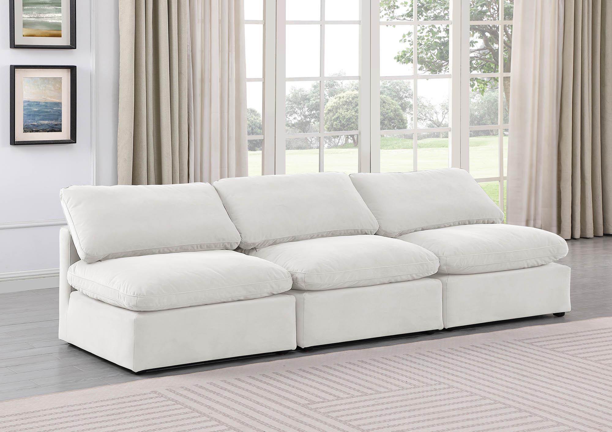 

    
Cream Velvet Modular Sofa INDULGE 147Cream-S3 Meridian Contemporary Modern
