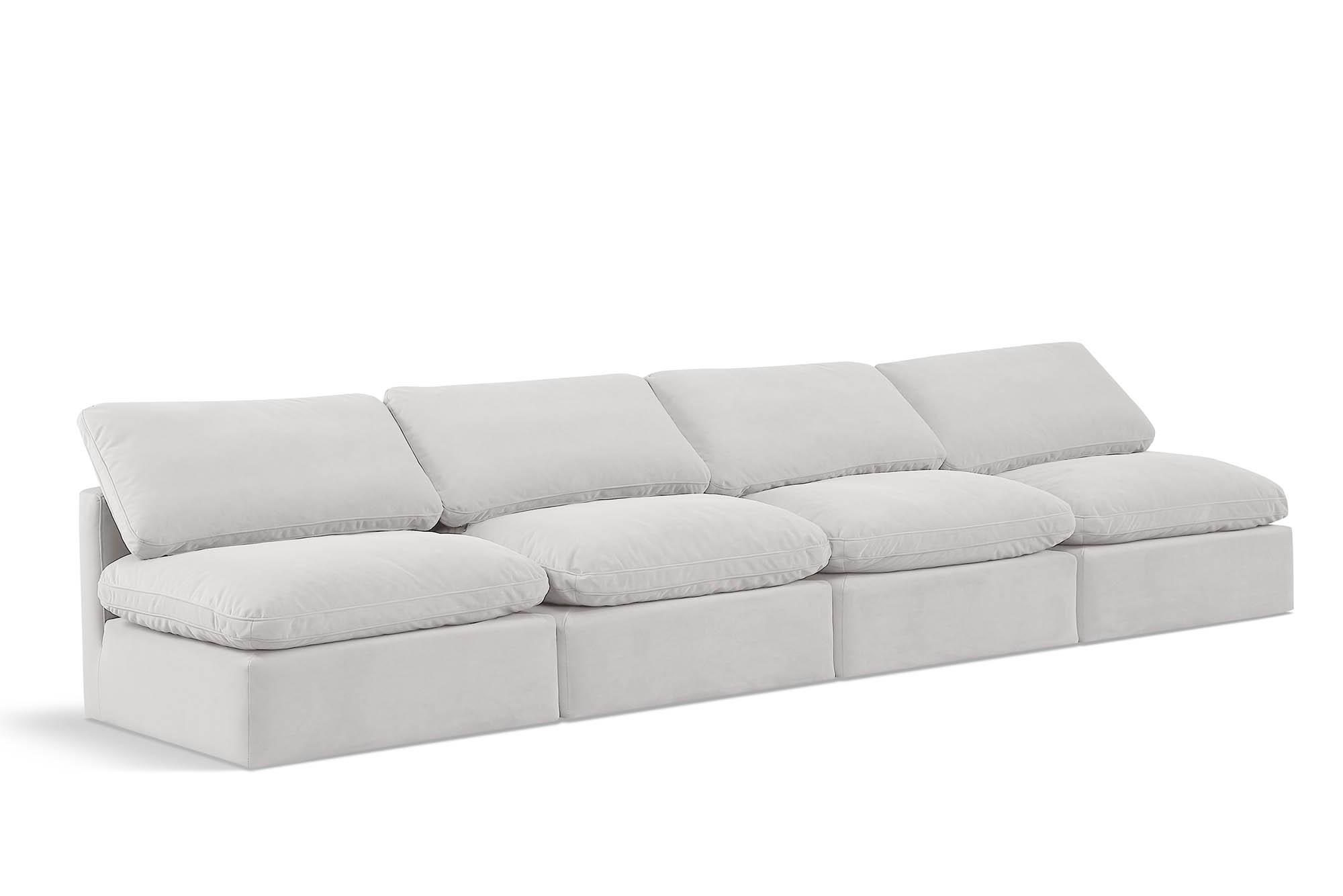 Contemporary, Modern Modular Sofa INDULGE 147Cream-S4 147Cream-S4 in Cream Velvet