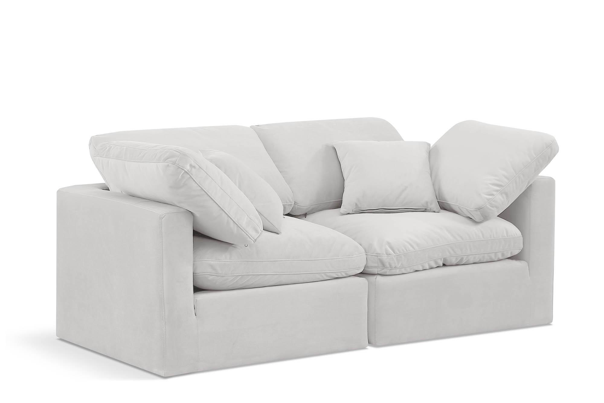 Contemporary, Modern Modular Sofa INDULGE 147Cream-S70 147Cream-S70 in Cream Velvet