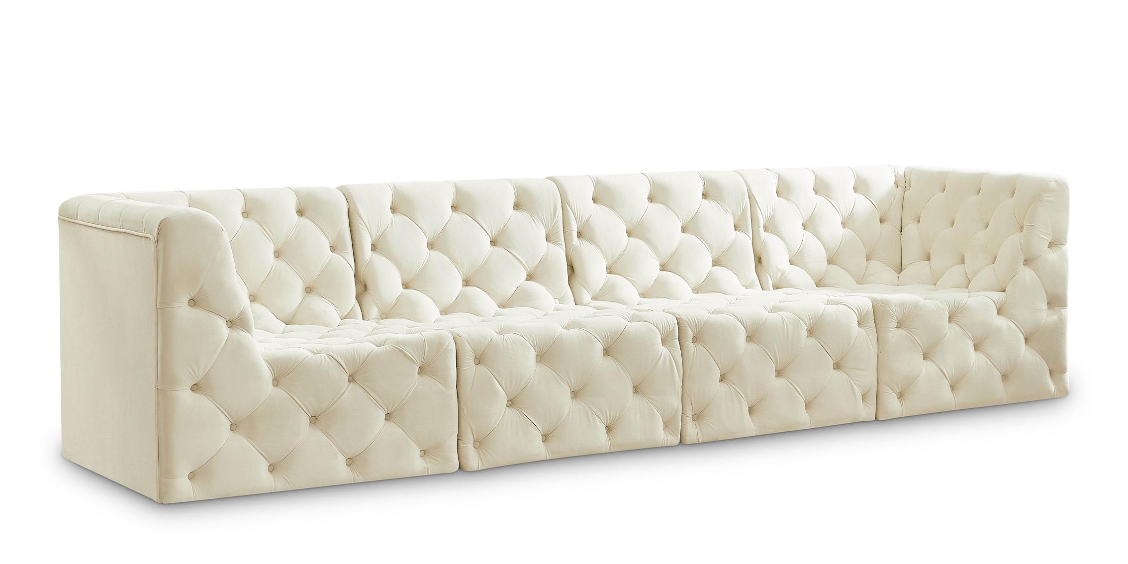 

    
Cream Velvet Modular Sofa TUFT 680Cream-S128 Meridian Contemporary Modern
