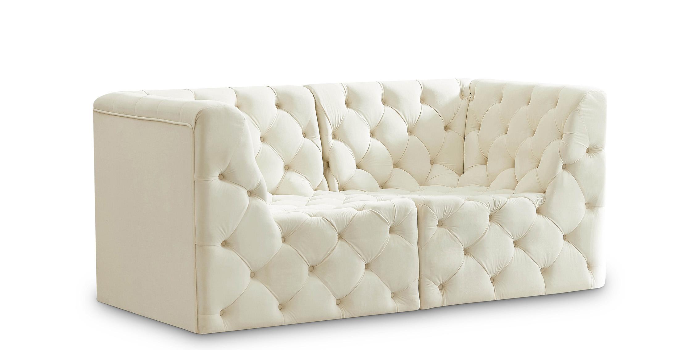 

    
Cream Velvet Modular Sofa TUFT 680Cream-S70 Meridian Contemporary Modern
