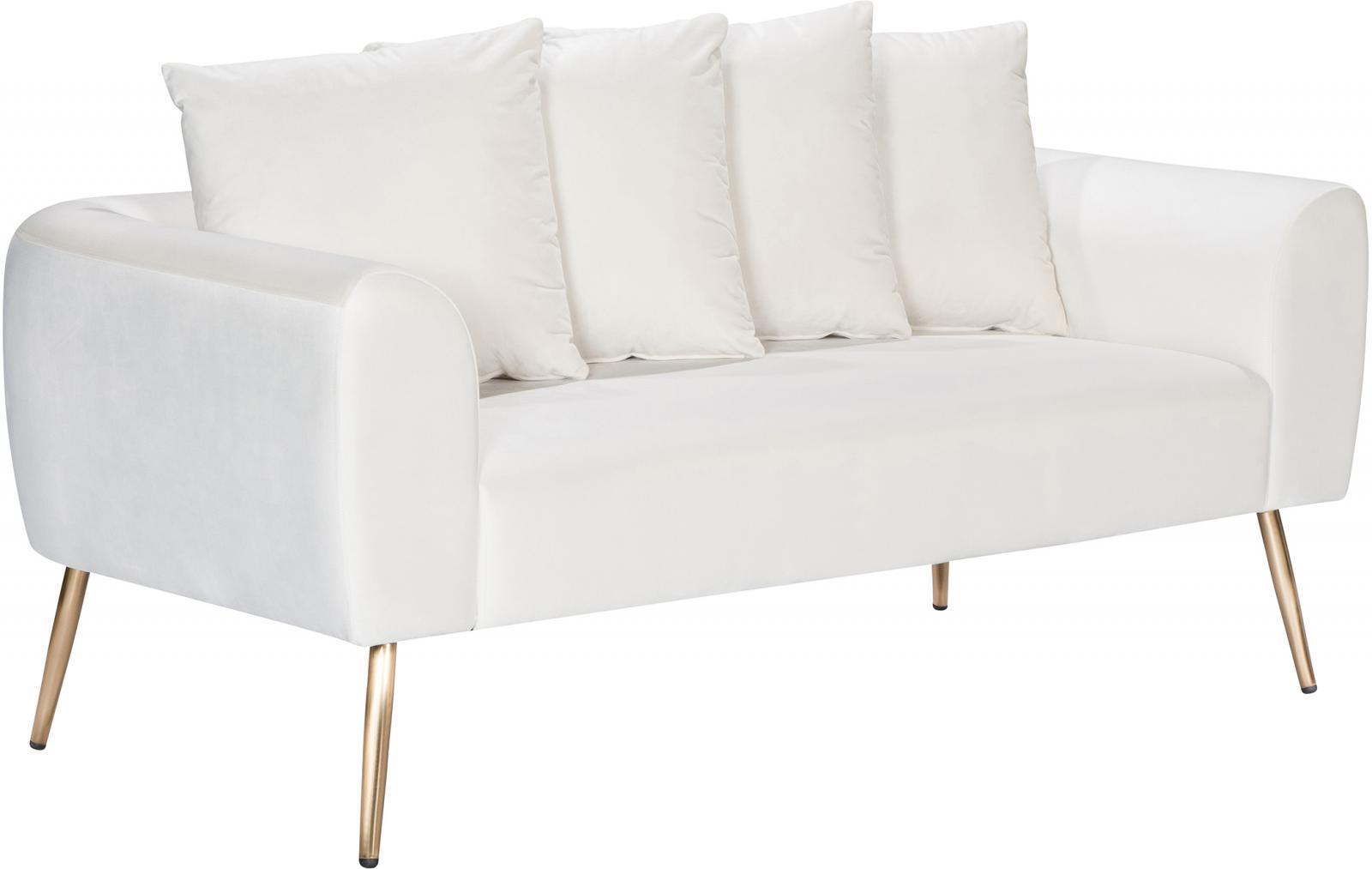 

        
753359801339CREAM Velvet Quinn Sofa Set 3Pcs MERIDIAN Contemporary Modern Mid-Century

