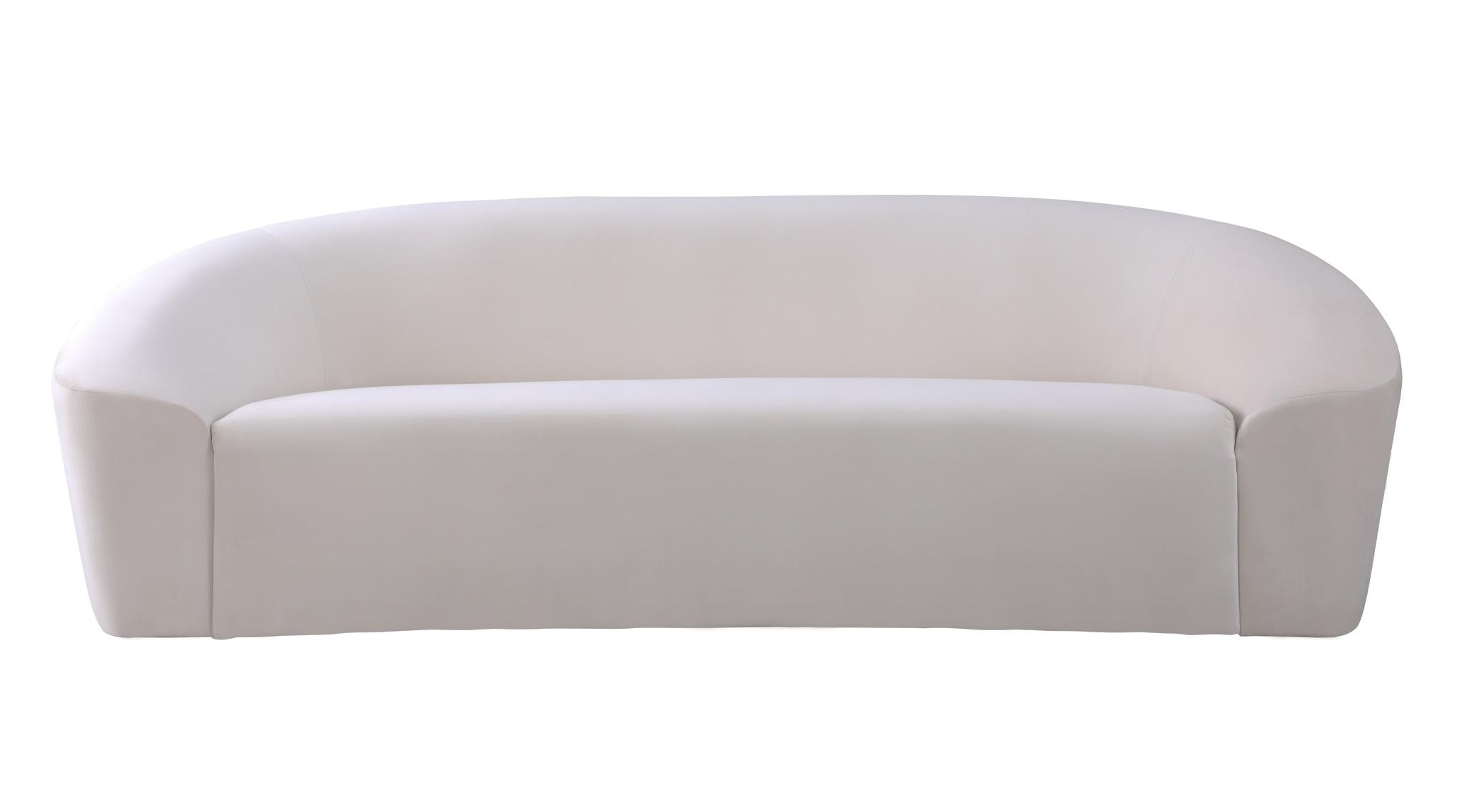 

    
Cream Velvet Sofa RILEY 610Cream-S Meridian Modern Contemporary

