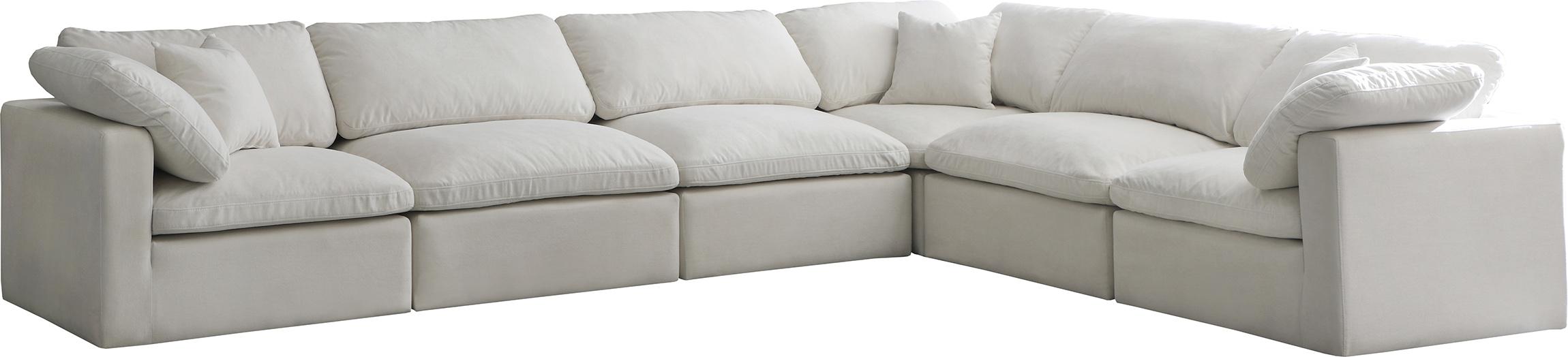 Contemporary, Modern Modular Sectional Sofa 602Cream-Sec6A 602Cream-Sec6A in Cream Fabric