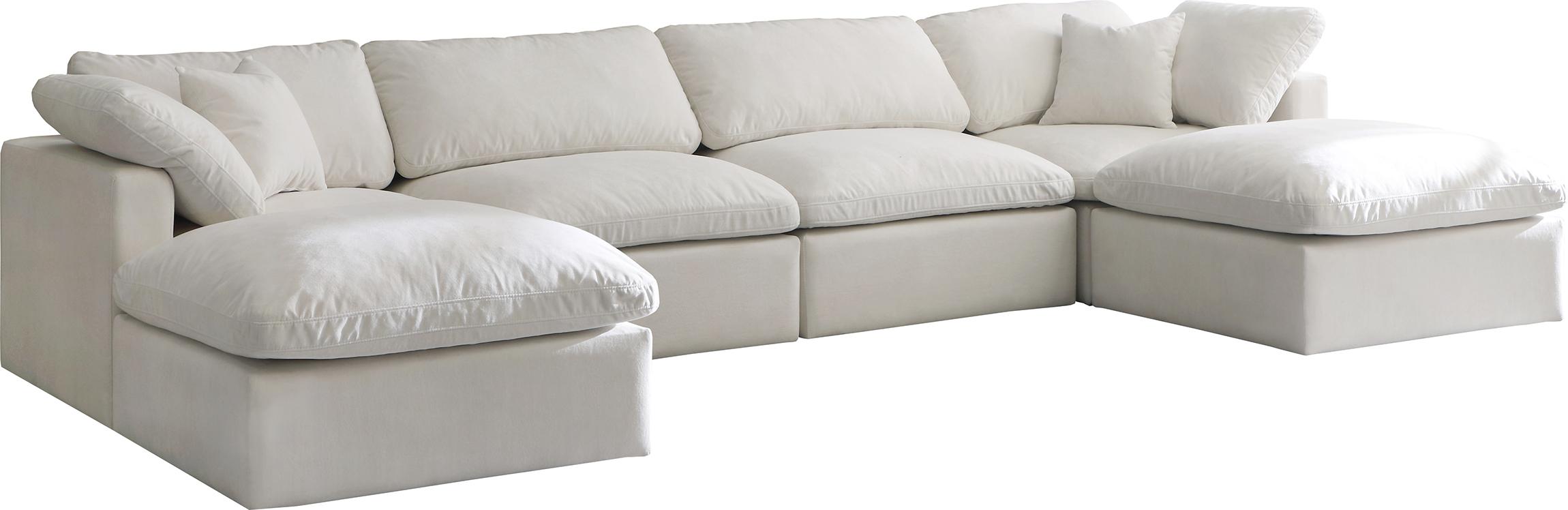 Contemporary, Modern Modular Sectional Sofa 602Cream-Sec6B 602Cream-Sec6B in Cream Fabric