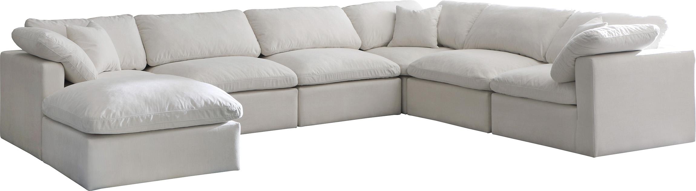 Contemporary, Modern Modular Sectional Sofa 602Cream-Sec7A 602Cream-Sec7A in Cream Fabric