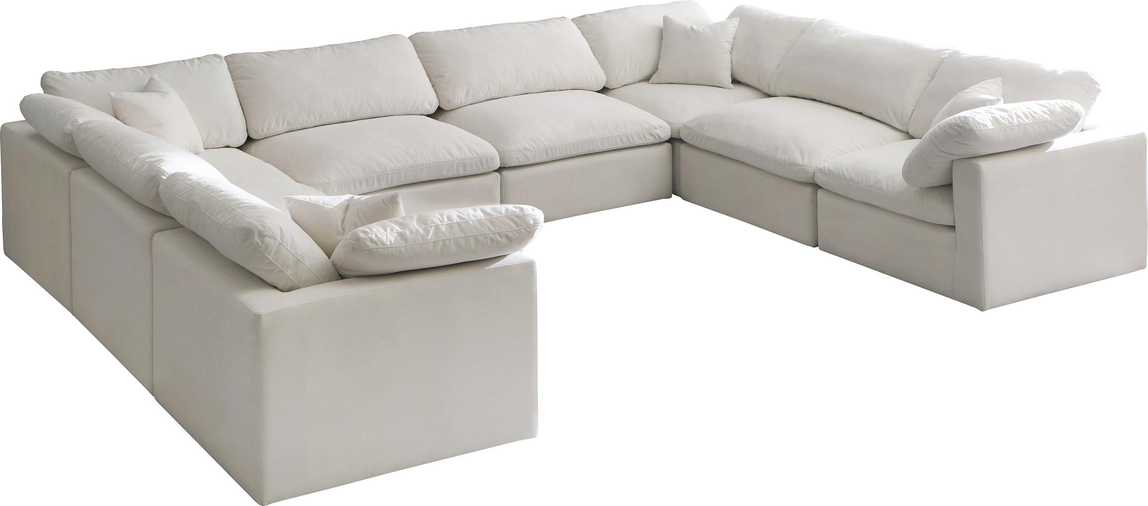 Contemporary, Modern Modular Sectional Sofa 602Cream-Sec8A 602Cream-Sec8A in Cream Fabric