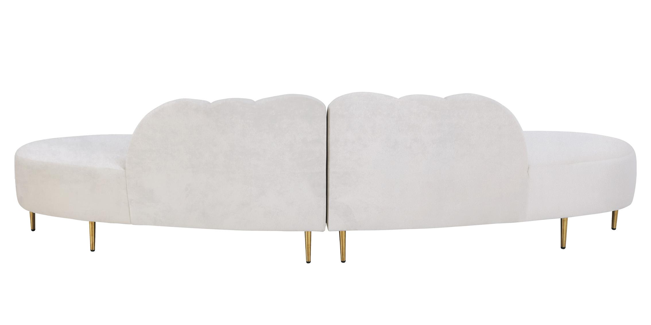 

    
Cream Velvet Sectional Sofa DIVINE 618Cream Meridian Contemporary Modern
