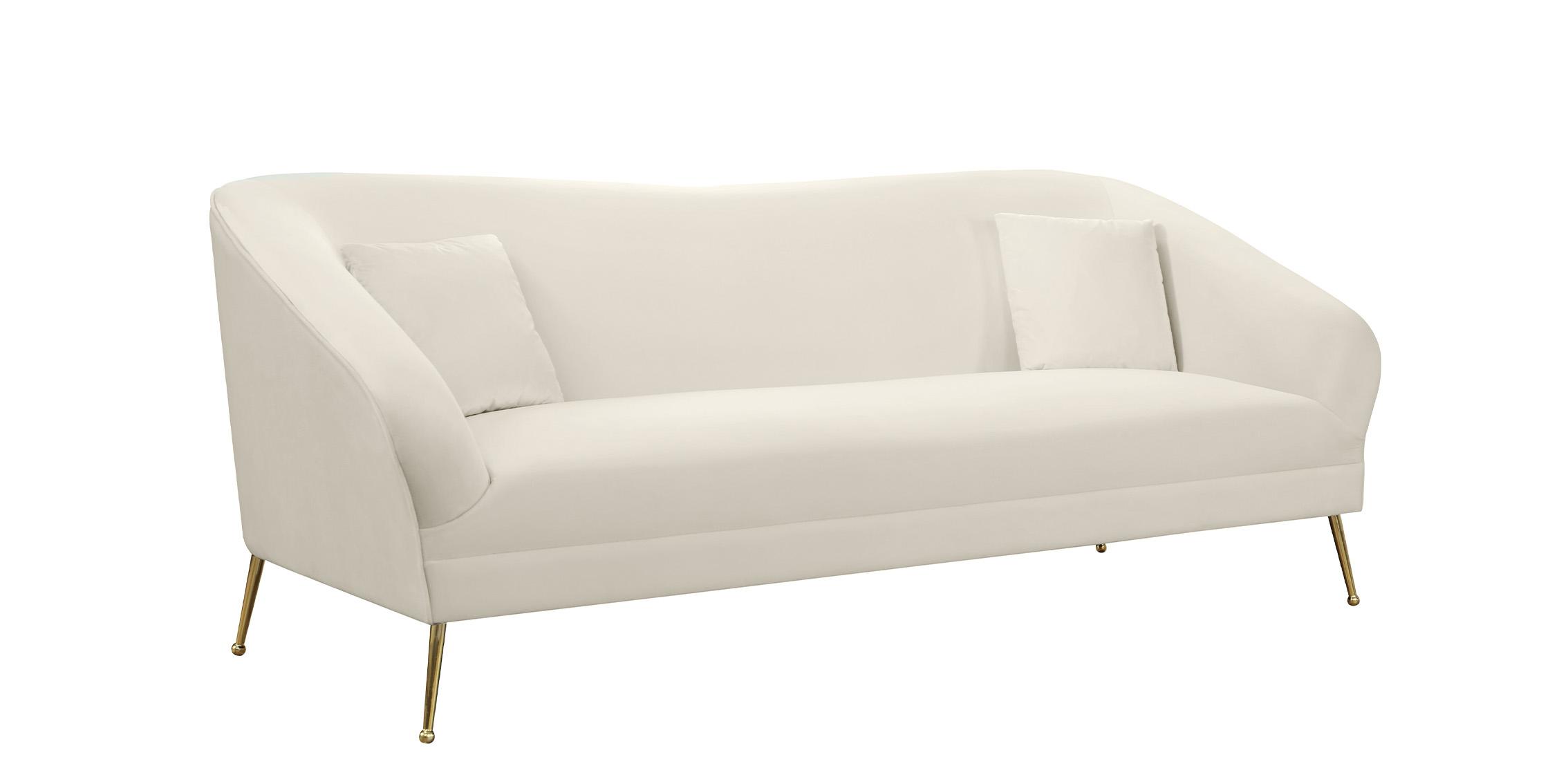

    
Cream Velvet Curved Sofa HERMOSA 658Cream-S Meridian Mid-Century Modern
