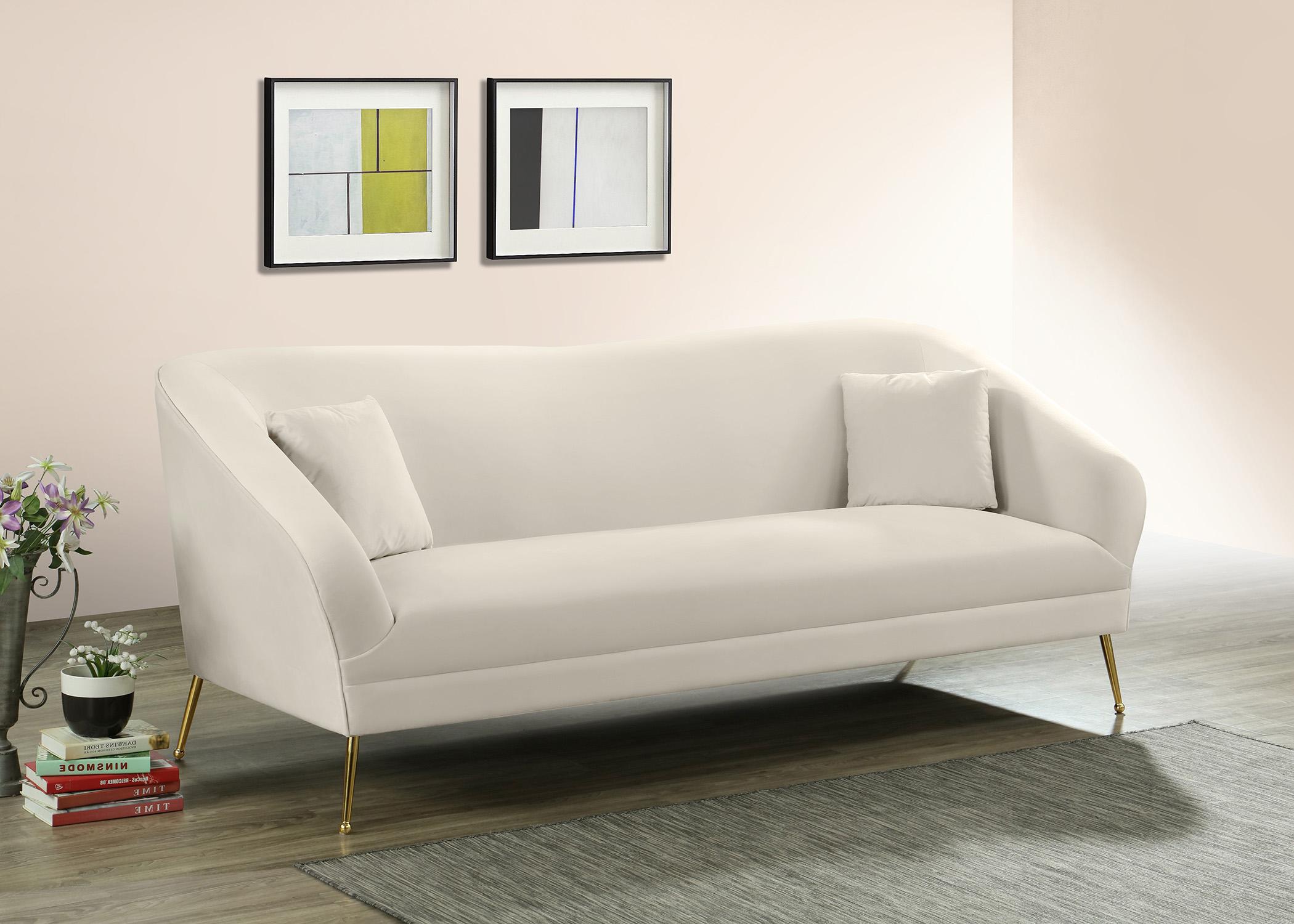 

    
658Cream-Set-2 Cream Velvet Curved Sofa Set 2Pcs HERMOSA 658Cream Meridian Mid-Century Modern
