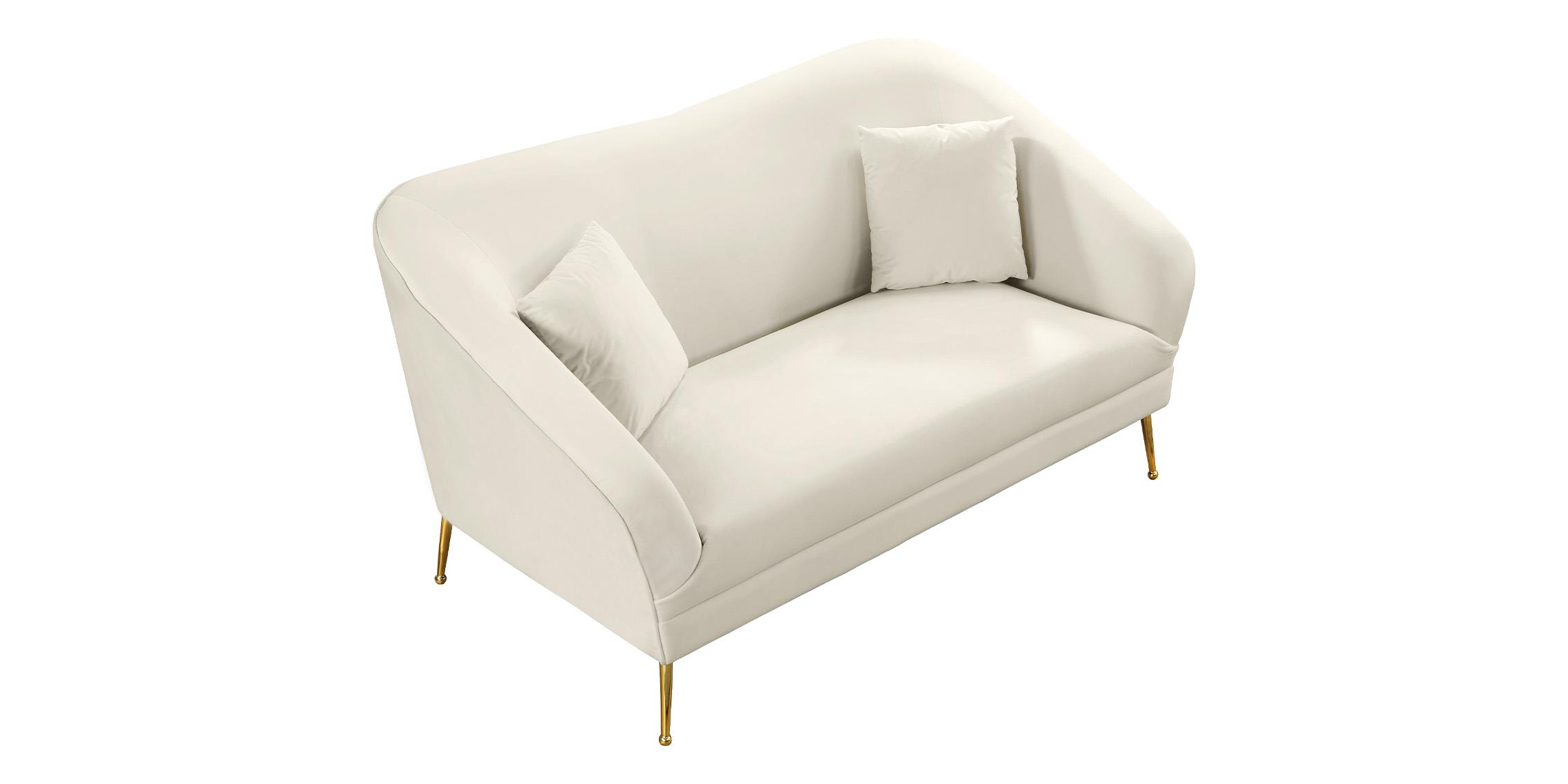 

    
Cream Velvet Curved Sofa Set 2Pcs HERMOSA 658Cream Meridian Mid-Century Modern
