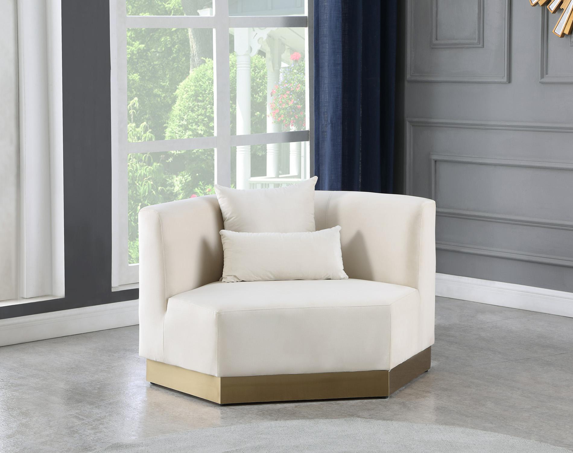 

    
Cream Velvet Sofa Set 4Pcs MARQUIS 600Cream-S Meridian Contemporary Modern
