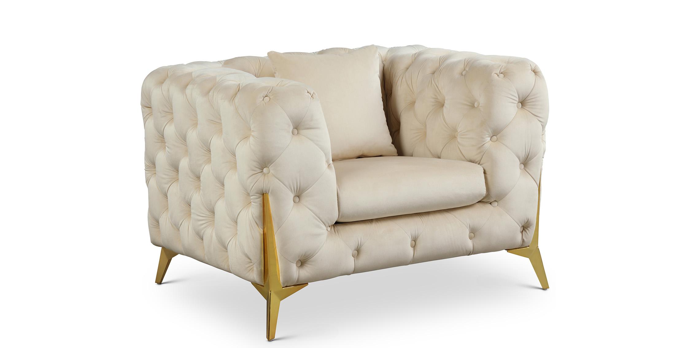 

    
Cream Velvet Tufted Chair KINGDOM 695Cream-C Meridian Contemporary
