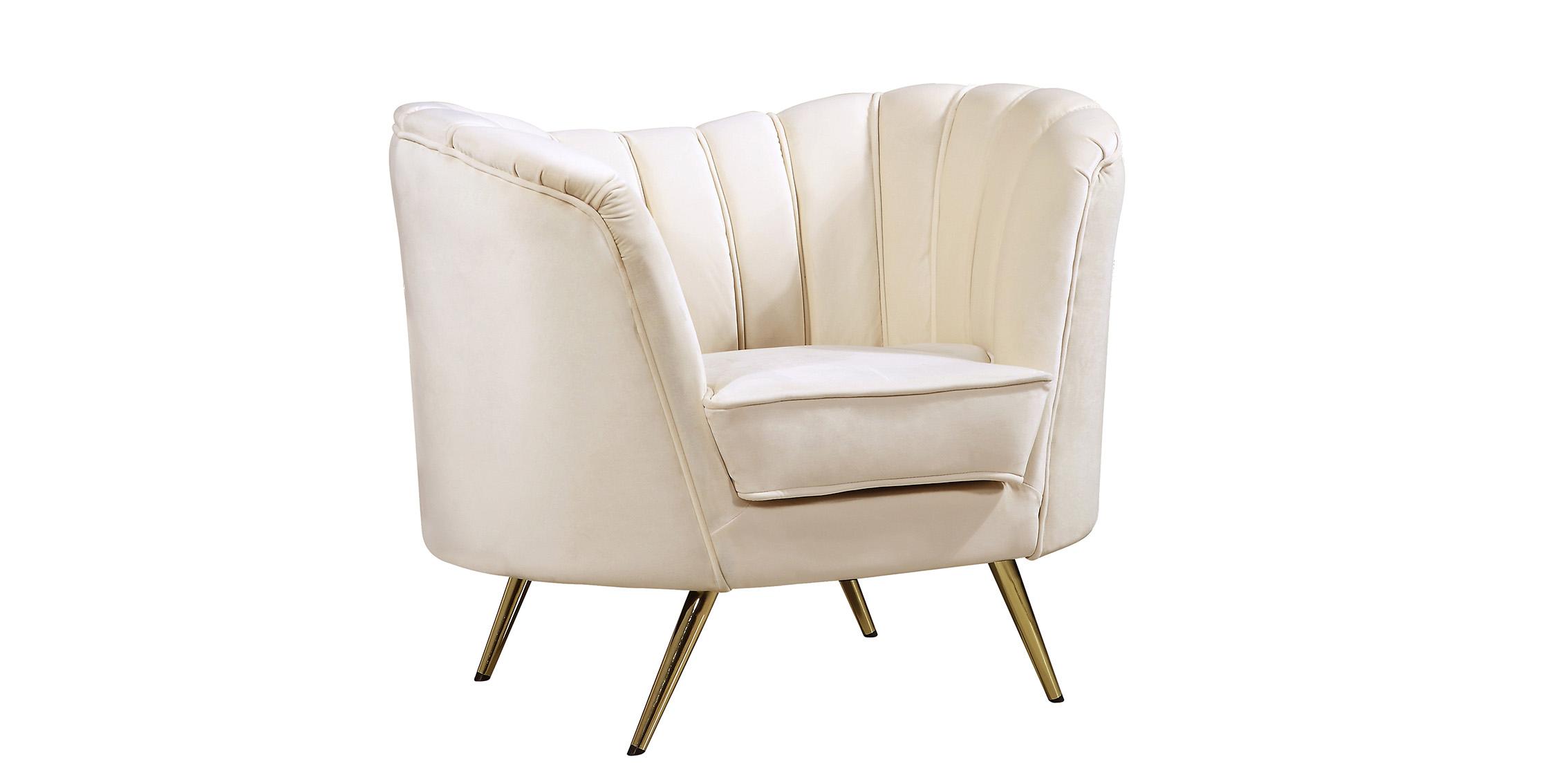 Contemporary, Modern Arm Chair Margo 622Cream-C 622Cream-C in Cream Velvet