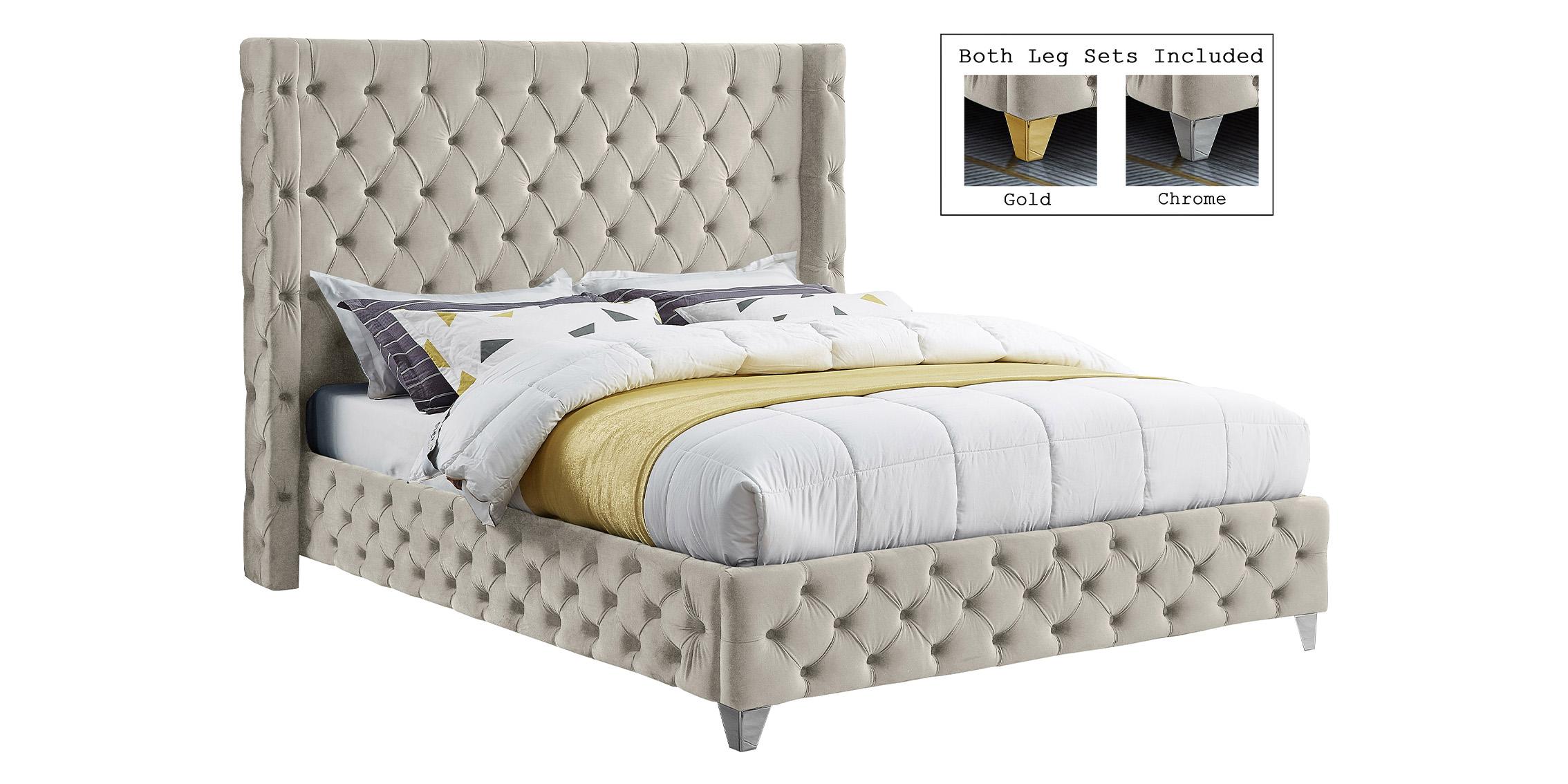 

    
Cream Velvet Tufted Full Bed SAVAN SavanCream-F Meridian Modern Contemporary
