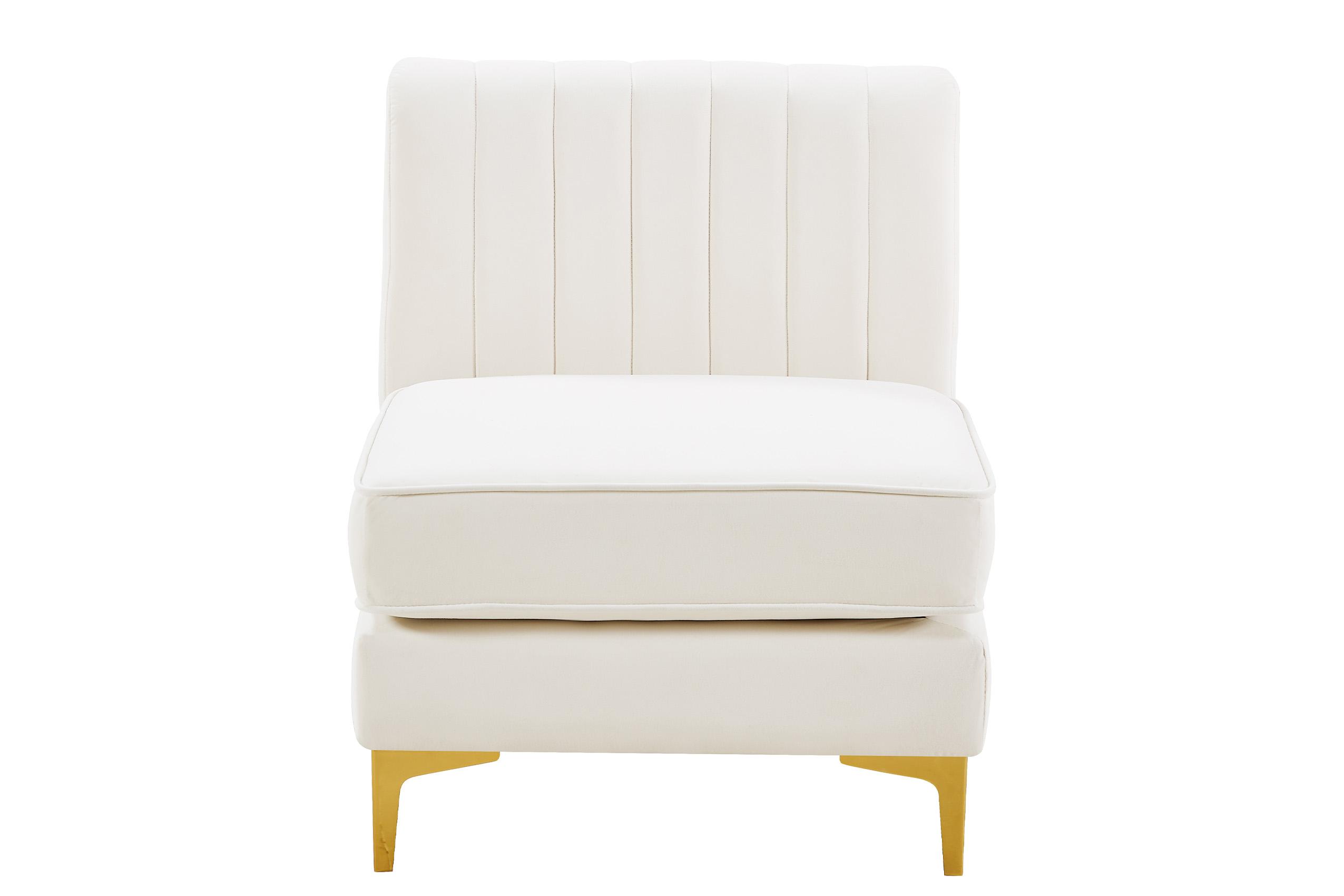 

        
Meridian Furniture ALINA 604Cream-Armless Modular Armless Chair Cream Velvet 94308256702
