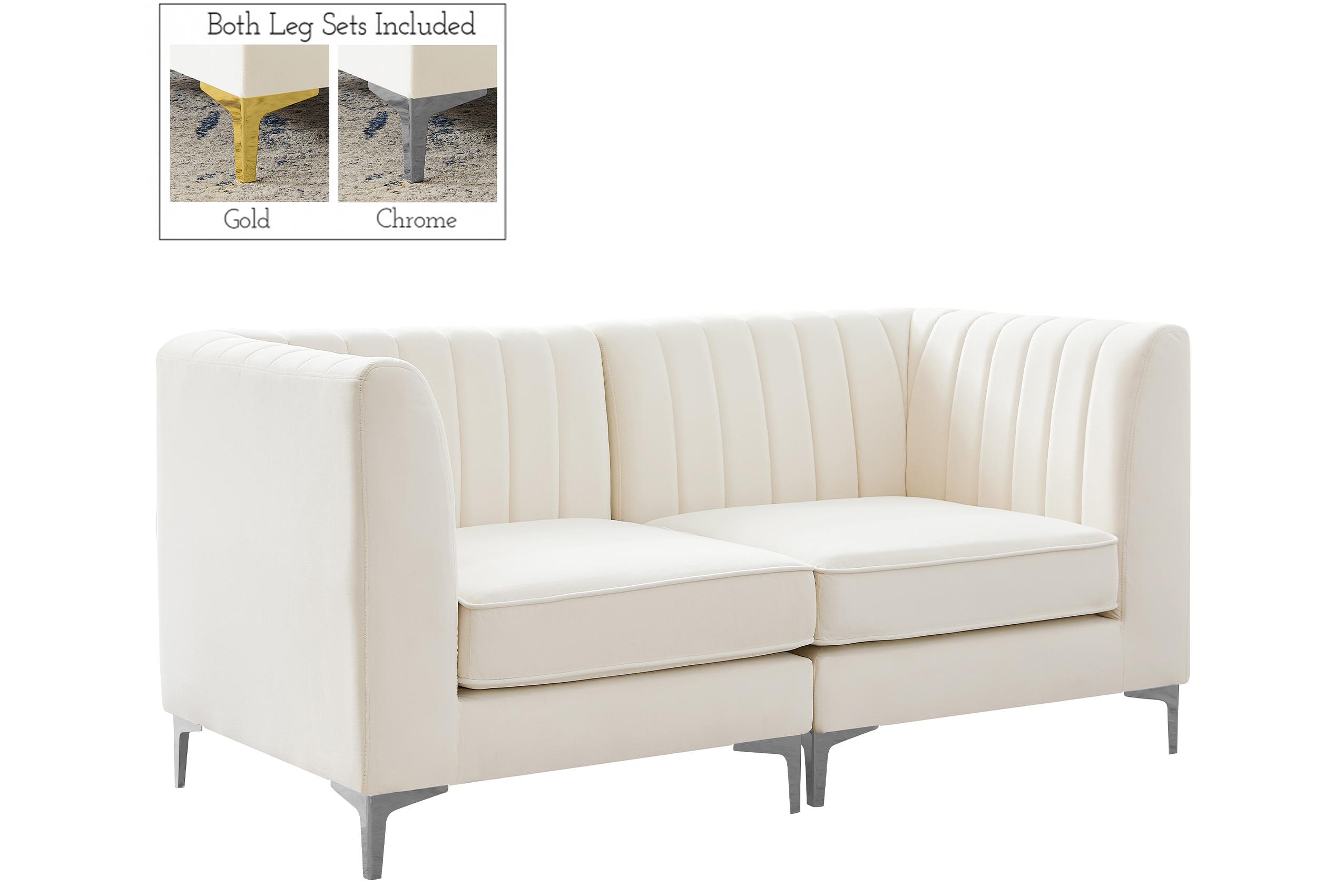 

    
CREAM Velvet Tufted Modular Sofa ALINA 604Cream-S67 Meridian Modern Contemporary
