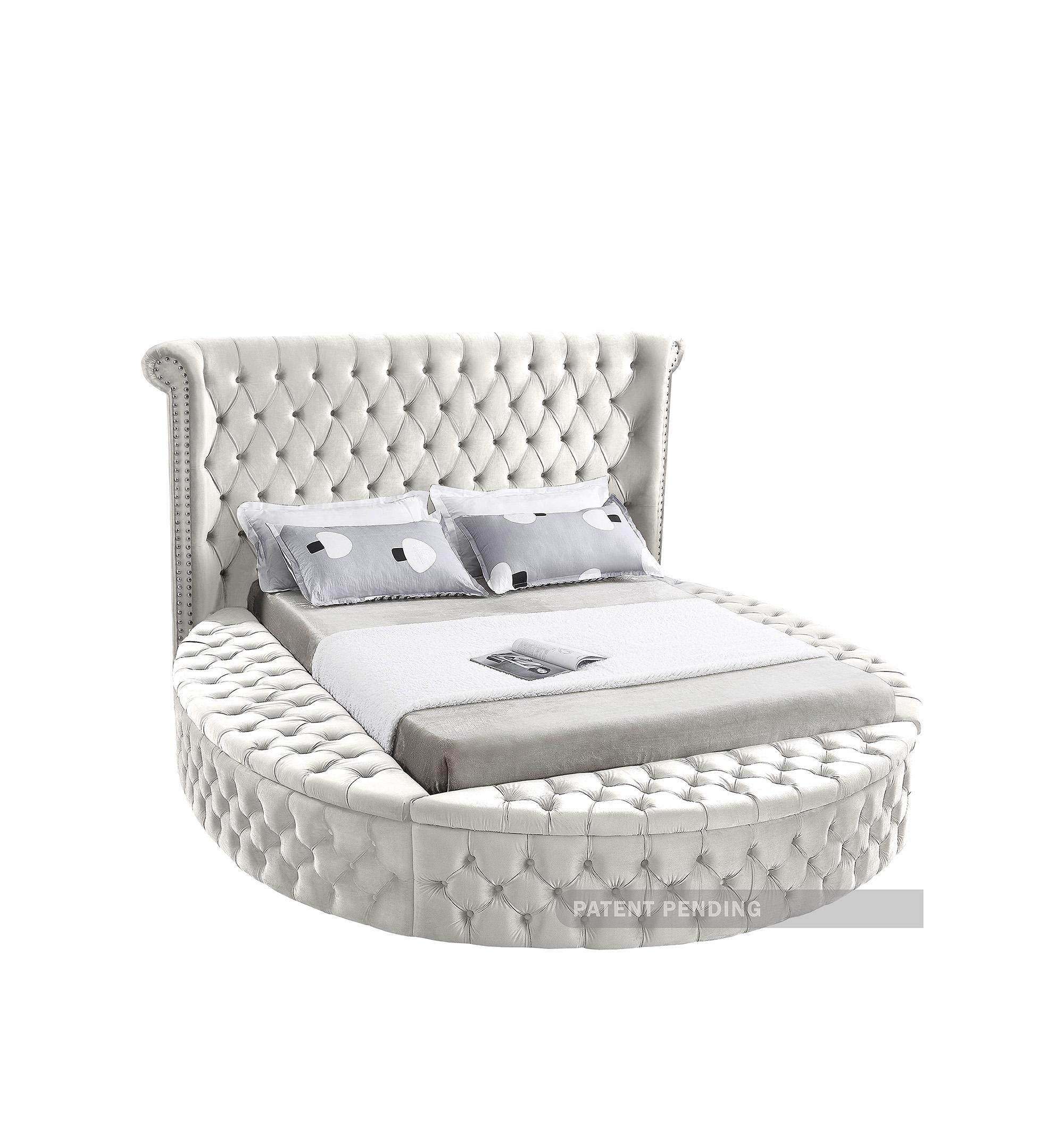 Meridian Furniture LuxusCream-Q Storage Bed