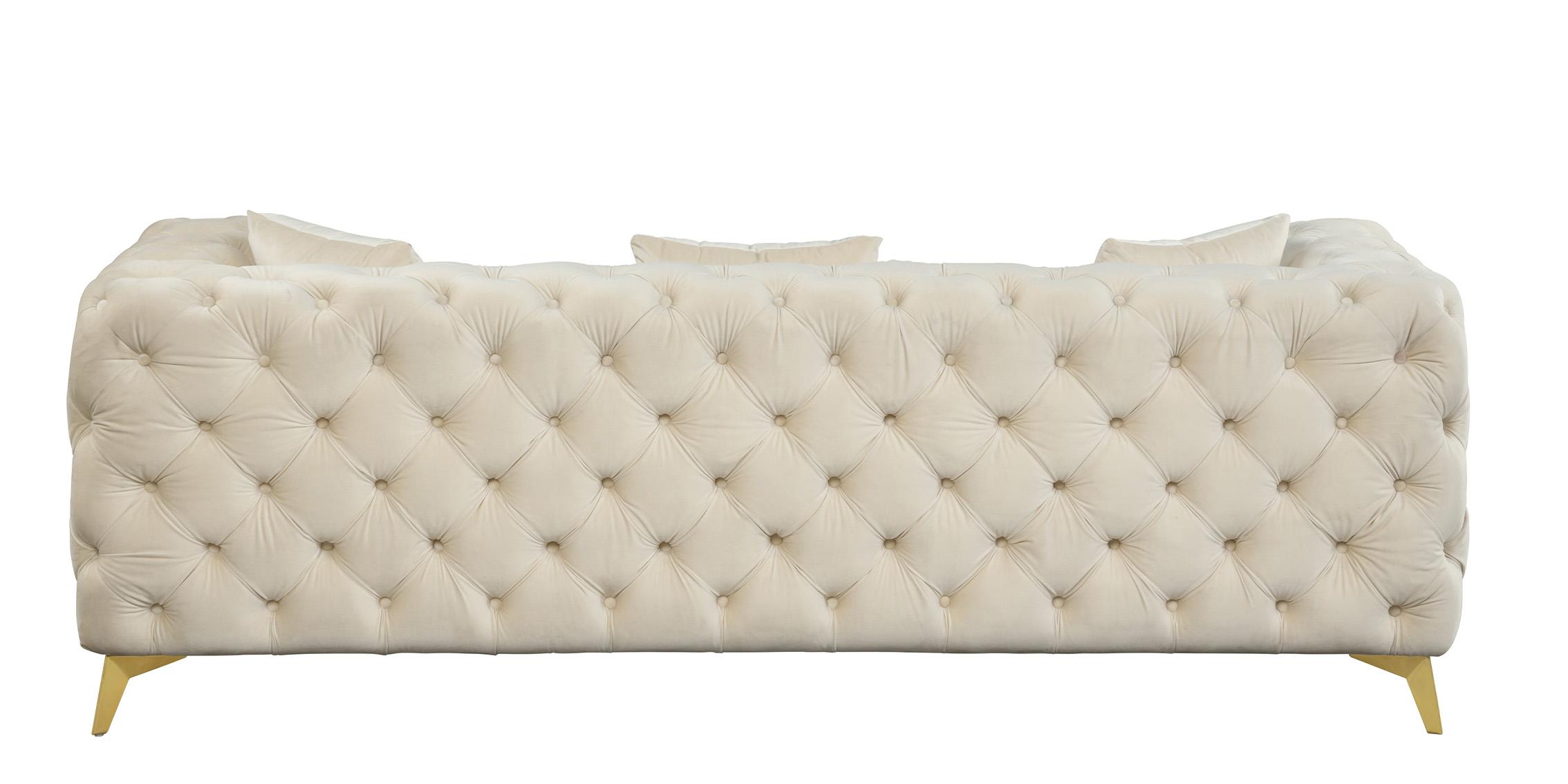 

    
 Order  Cream Velvet Tufted Sofa Set 3Pcs KINGDOM 695Cream Meridian Contemporary Modern
