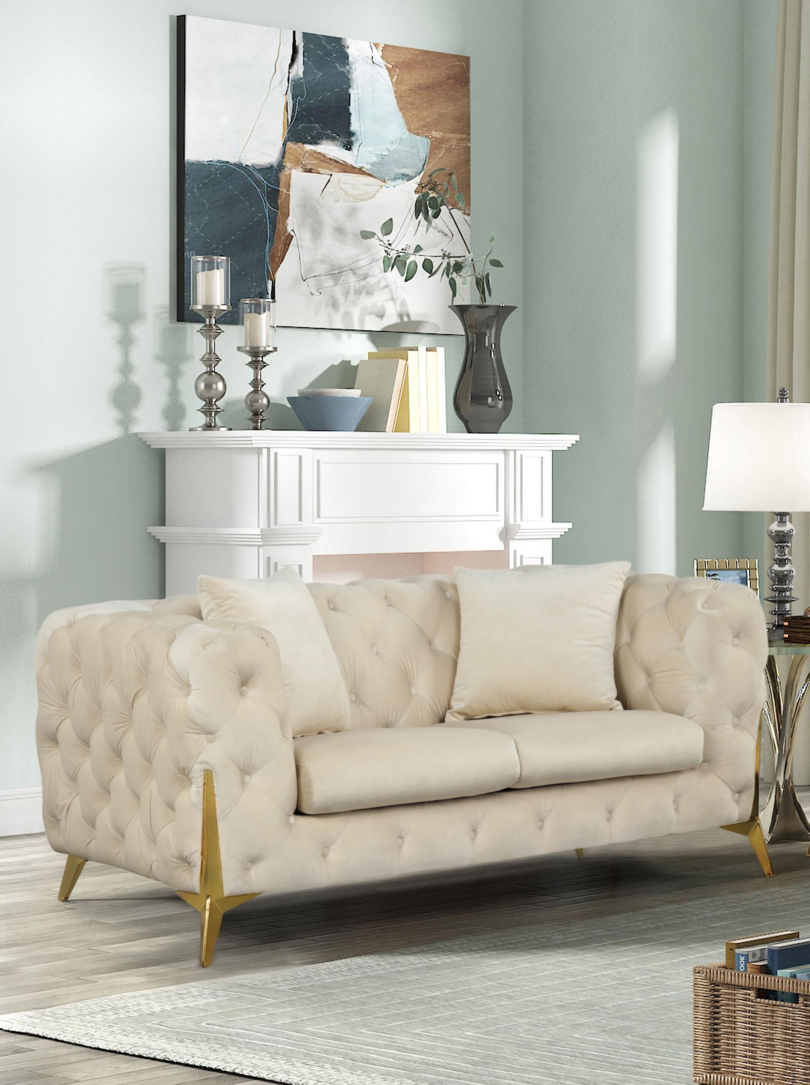 

        
Meridian Furniture KINGDOM 695Cream-S Sofa Set Cream Velvet 094308258379
