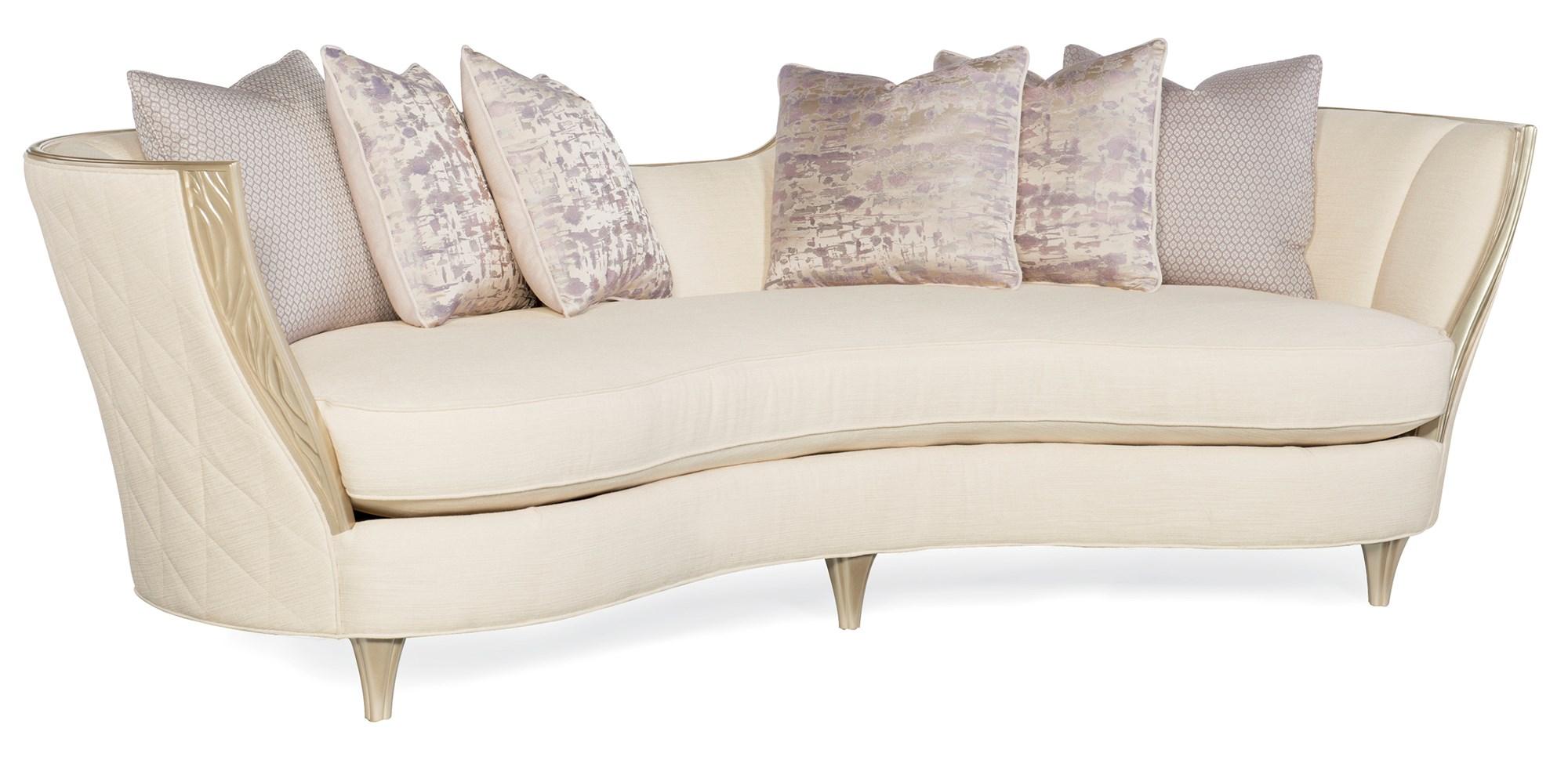 Traditional Sofa ADELA SOFA C010-016-012-A in Off-White, Taupe Fabric
