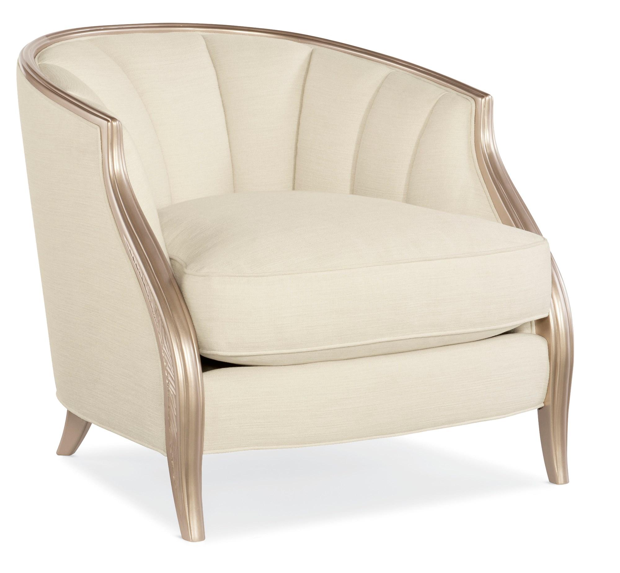 Traditional Armchair ADELA CHAIR C010-016-035-A in Cream, Taupe Fabric