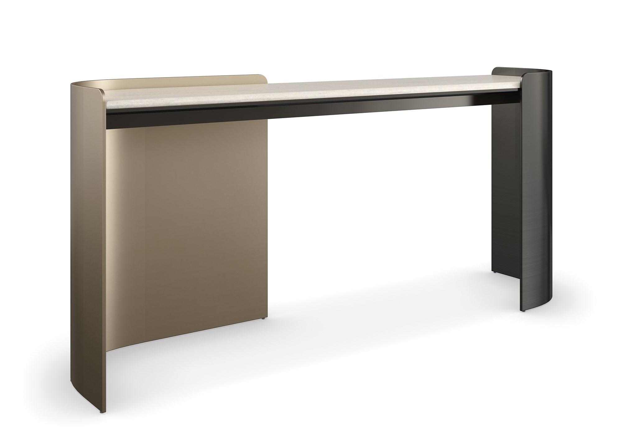 Contemporary Desk MOVEMENT DESK M141-022-441 in Cream, Bronze 