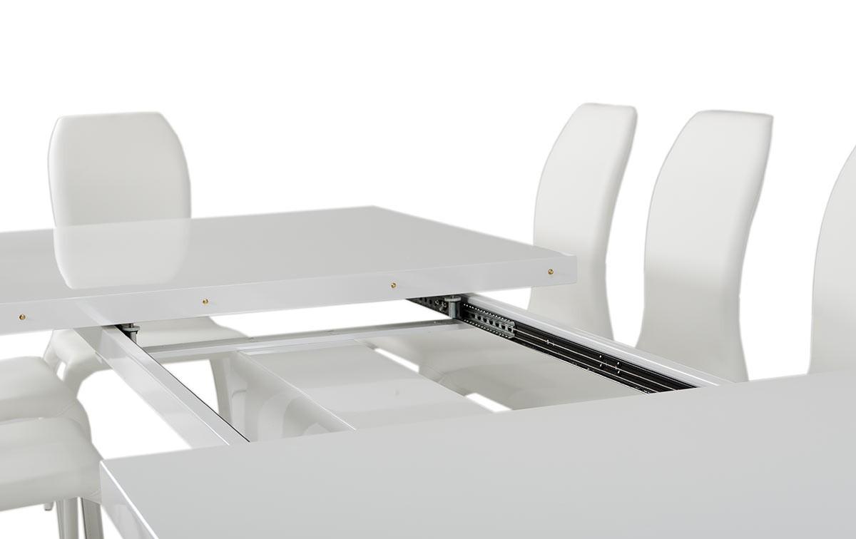 

        
00656237658721Glossy White Critchlow "T" Extendable Dining Table Ultra Contemporary Modern
