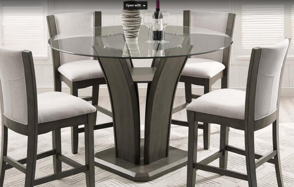 

    
1710GY-Set-5 Crown Mark Dining Table Set
