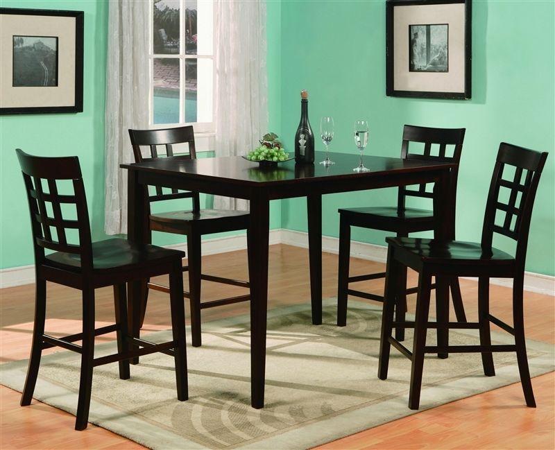 

    
Crown Mark 2725 Austin Contemporary Espresso Counter Height Dining Room Set 5Pcs
